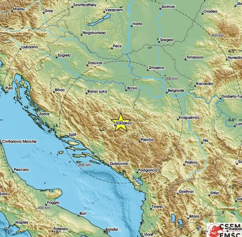 potres sarajevo