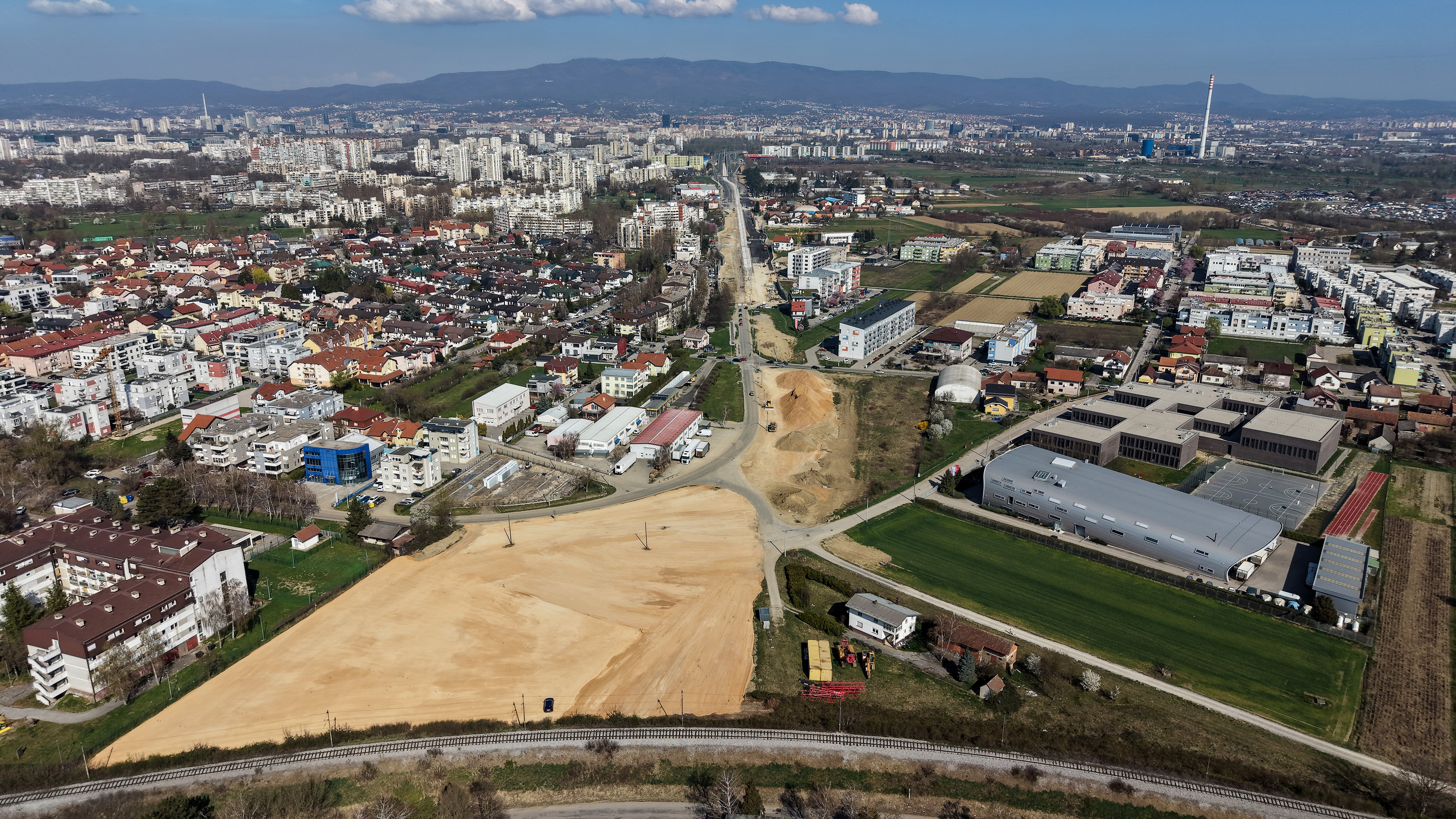 15.03.2026., Zagreb - Mjesto na kraju Sarajevske ulice gdje ce biti okretiste tramvaja i nadvoznjak koji prelazi ranzirni kolodvor. Photo: Igor Soban/PIXSELL