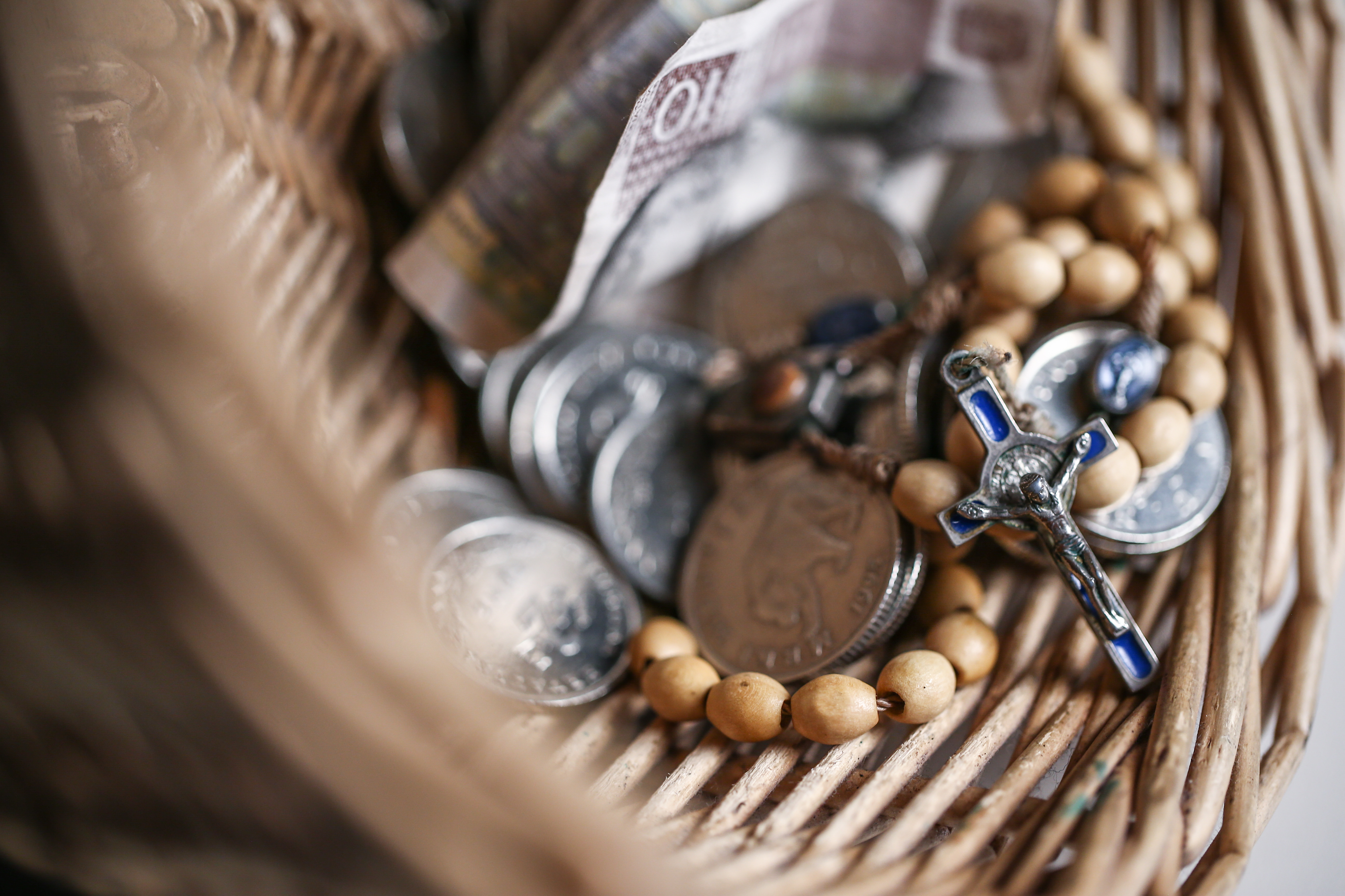 Milodar 09.07.02018., Zagreb - Milodar koji se daje za vrijeme mise u crkvi. Photo: Igor Soban/PIXSELL