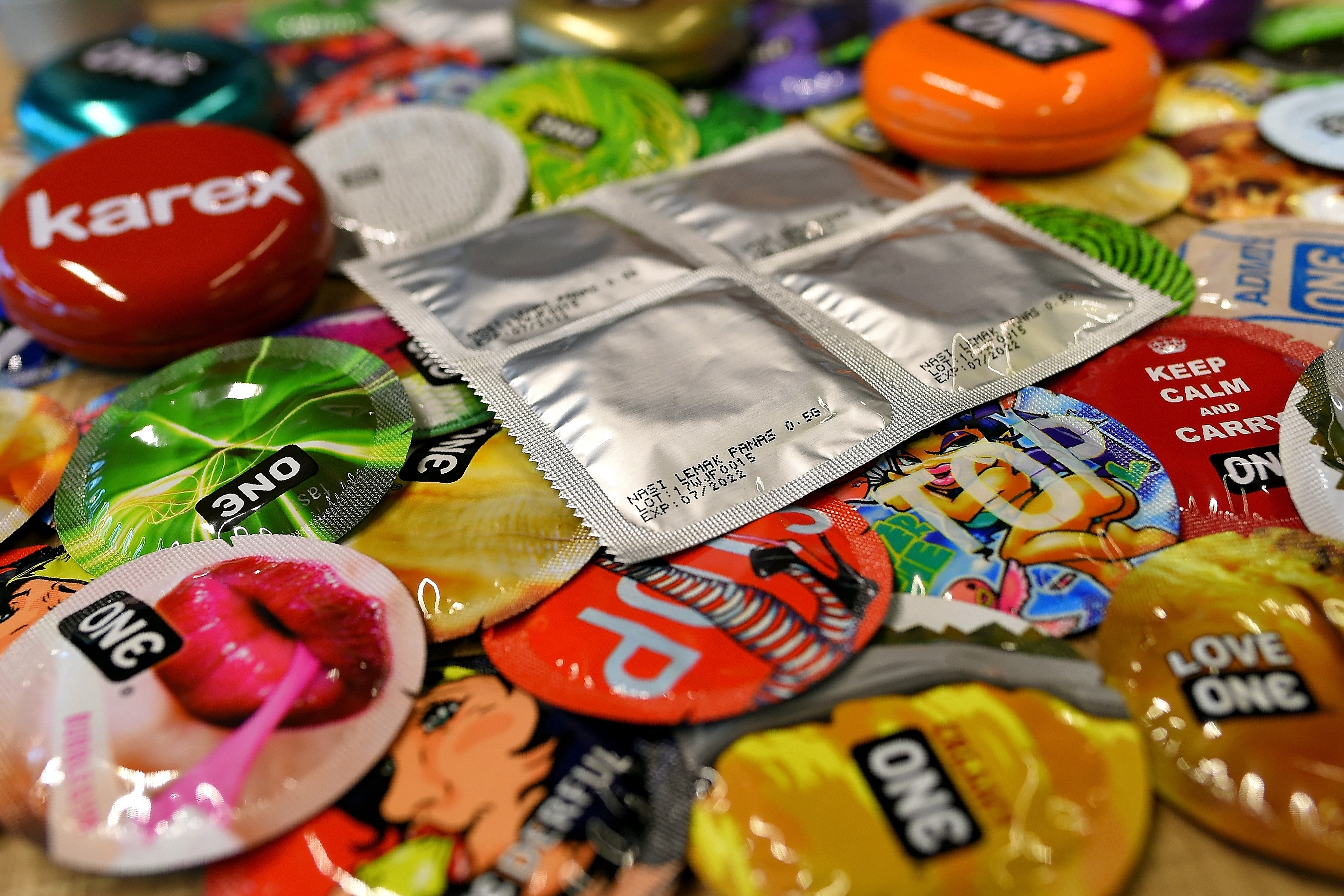 Malaysian condom-maker Karex Industries. (Photo by MANAN VATSYAYANA / AFP)