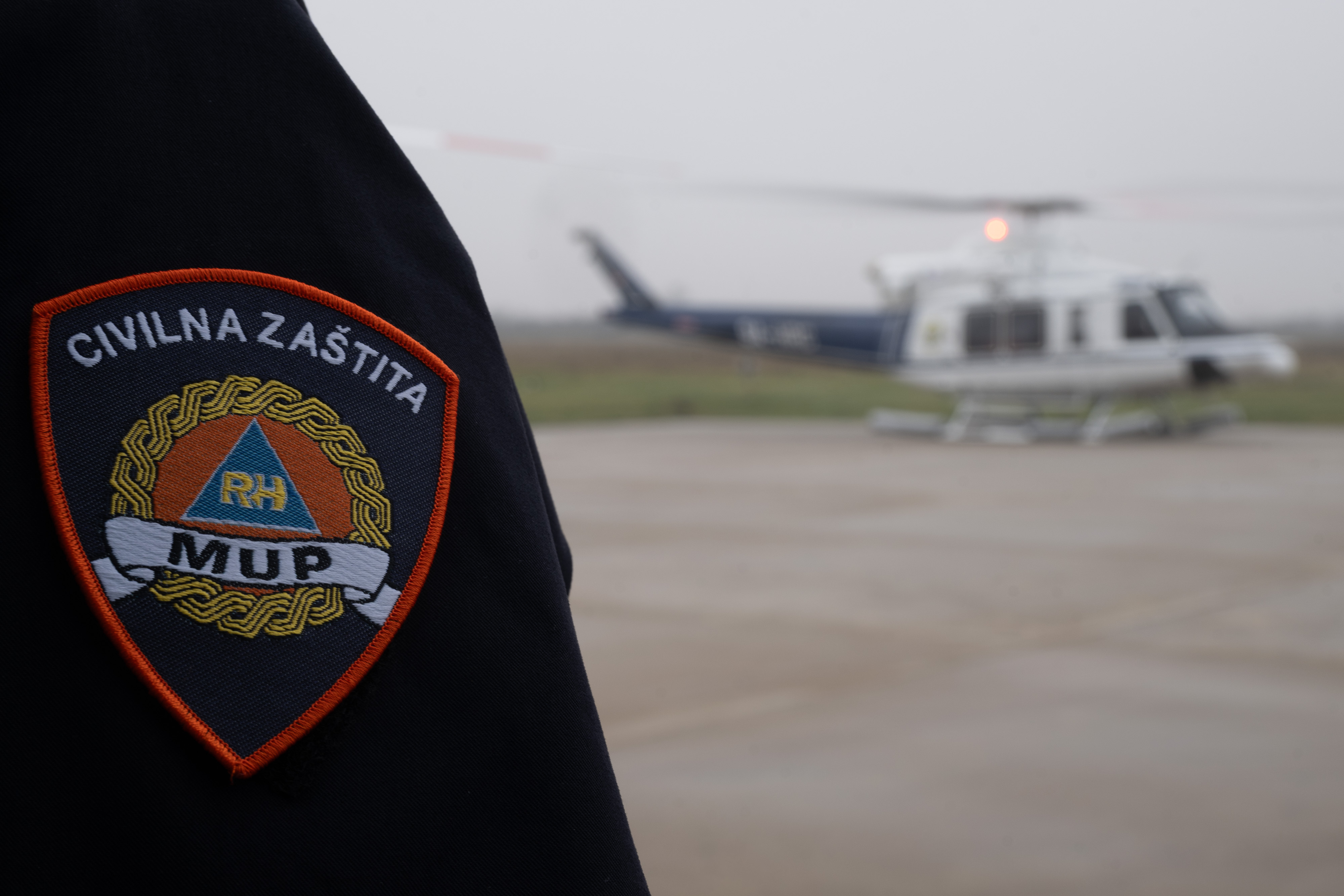 Zavrsna planska konferencija predstavljanja rezultata EU projekta - Helikopterska potpora sustavu civilne zastite odrzana je u hangaru Zrakoplovne jedinice MUP-a u Luckom. Helikopter Subaru Bell 412EPX. Photo: Davor Puklavec/PIXSELL