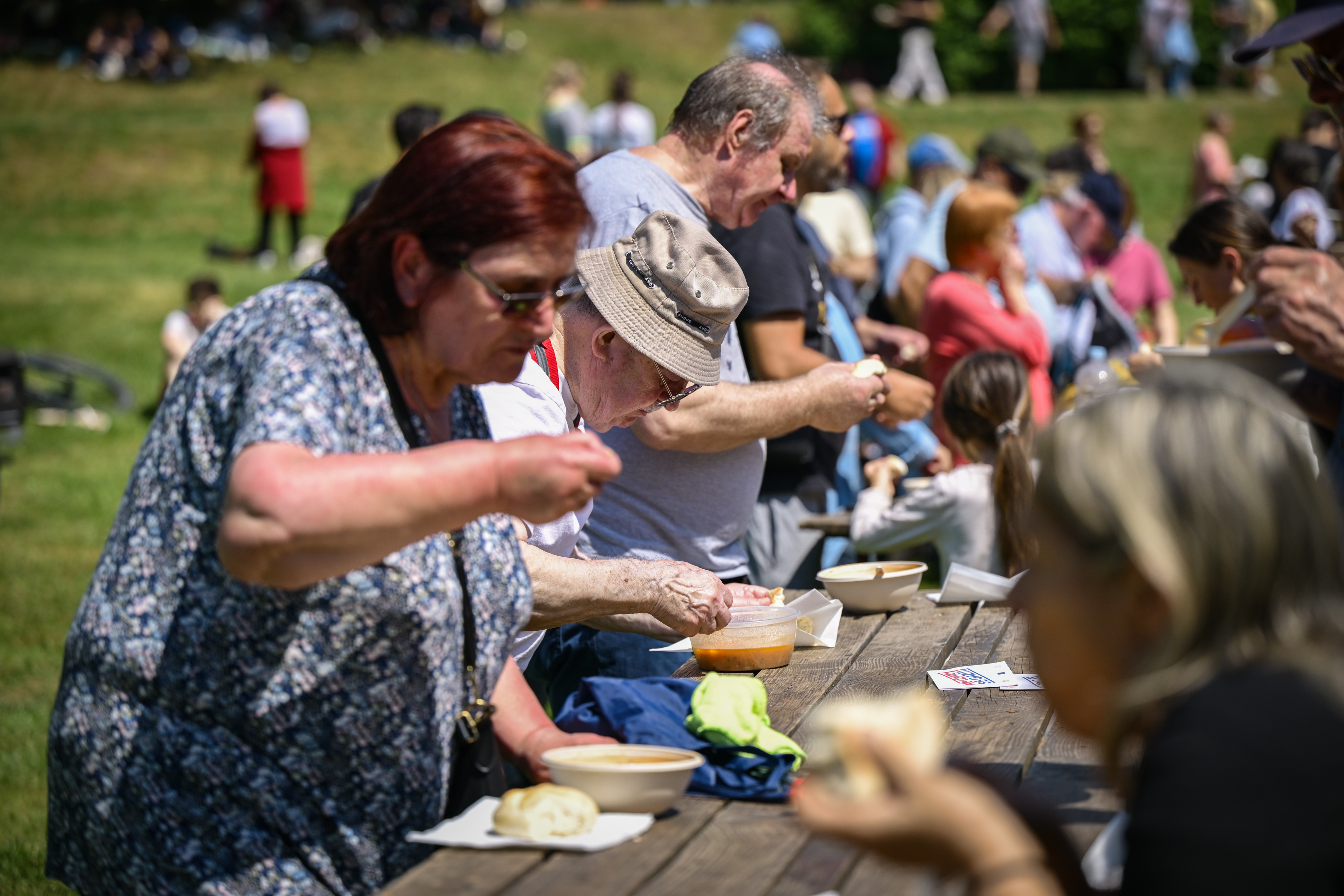 Proslava Medunarodnog praznika rada na Maksimiru gdje su posjetitelje docekale 45.000 porcije graha i 30.000 porcija strukli. Photo: Neva Zganec/PIXSELL