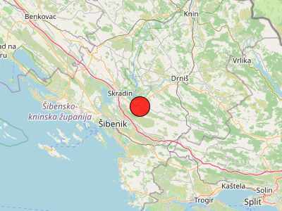 Slab potres kod Šibenika