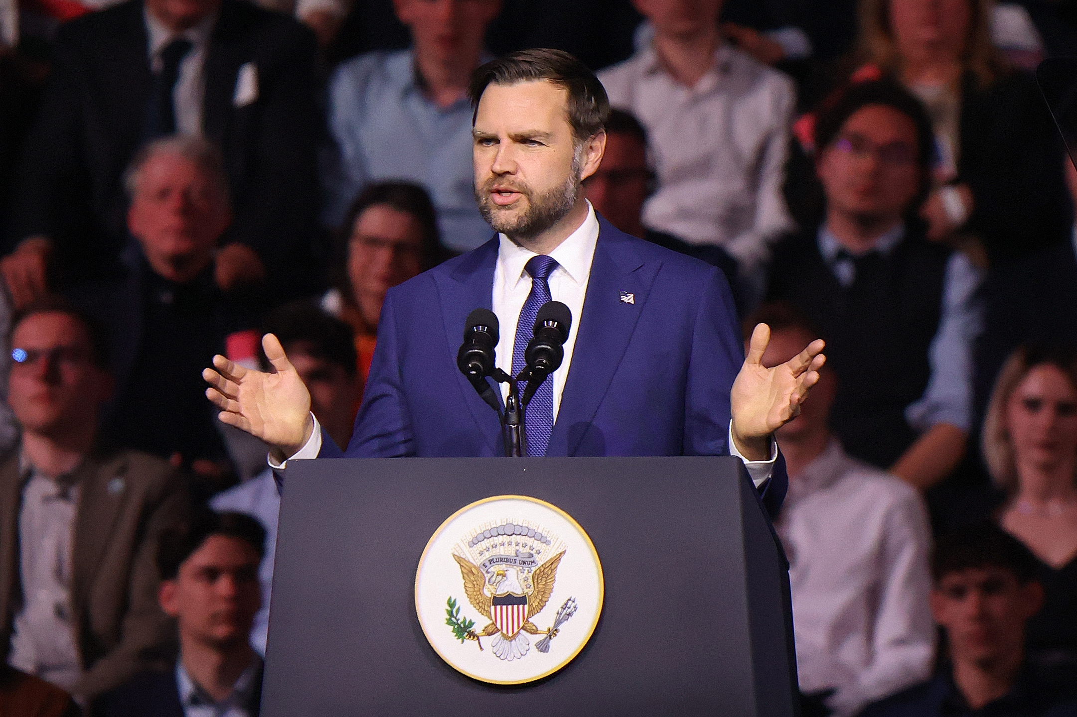 US Vice President JD Vance. (Photo by Peter Kohalmi / AFP)