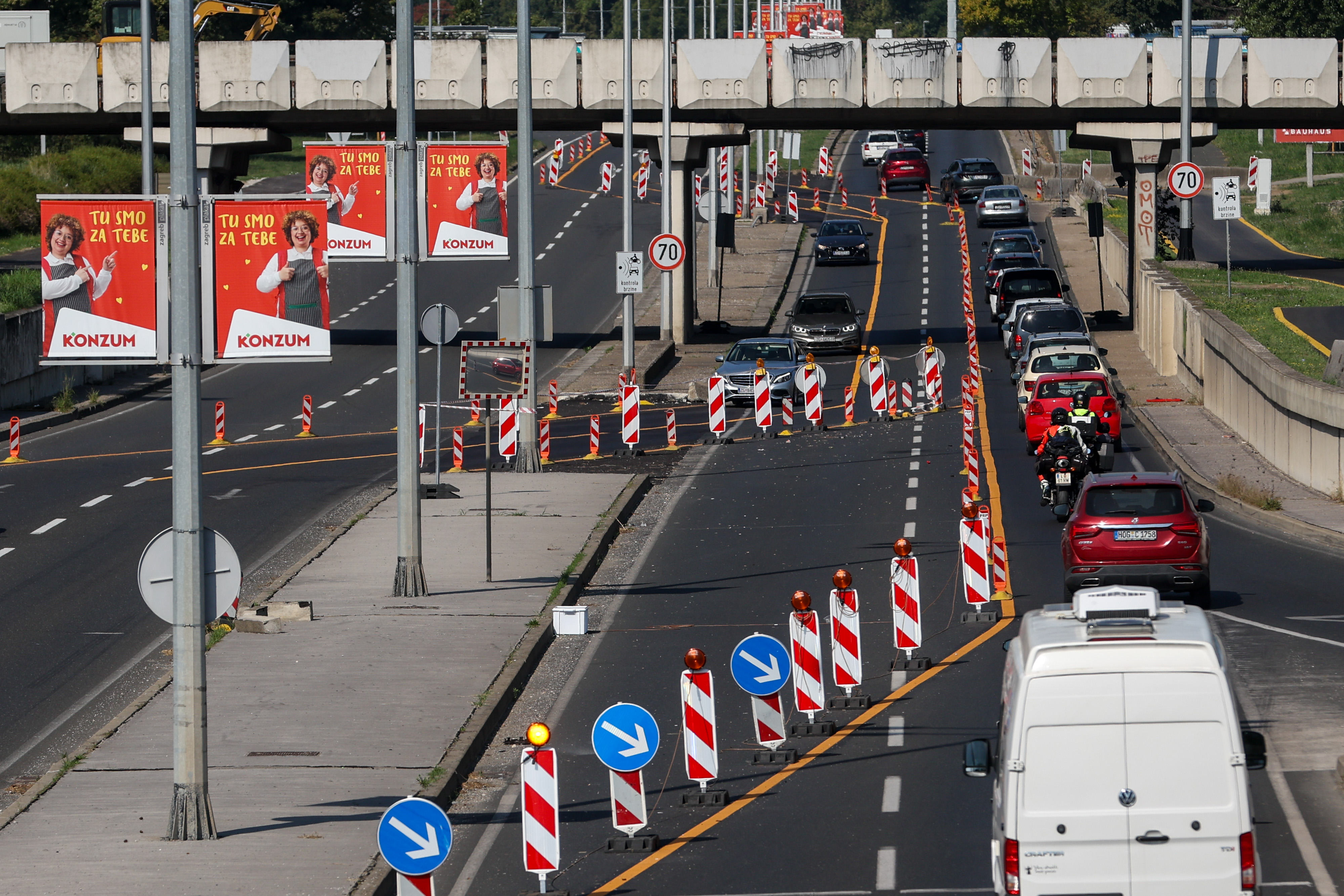 15.08.2025., Zagreb - Ljubljanskom avenijom u zoni nadvoznjaka Jankomir. Photo: Igor Kralj/PIXSELL