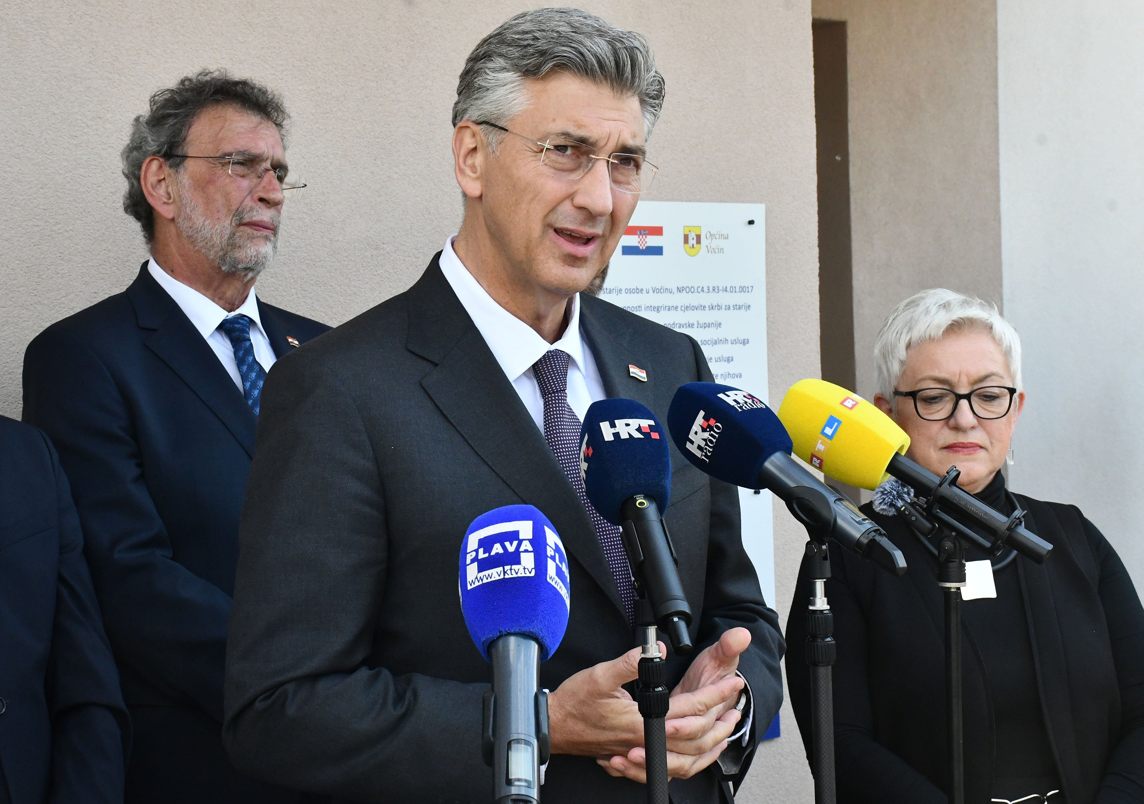 19.05.2026. Vocin - Premijer Plenkovic sudjelovao na svečanom obiljezavanju zavrsetka projekta izgradnje "Centra za pruzanje usluga u zajednici – Centra za starije osobe Vocin“. Photo: Ivica Galovic/PIXSELL