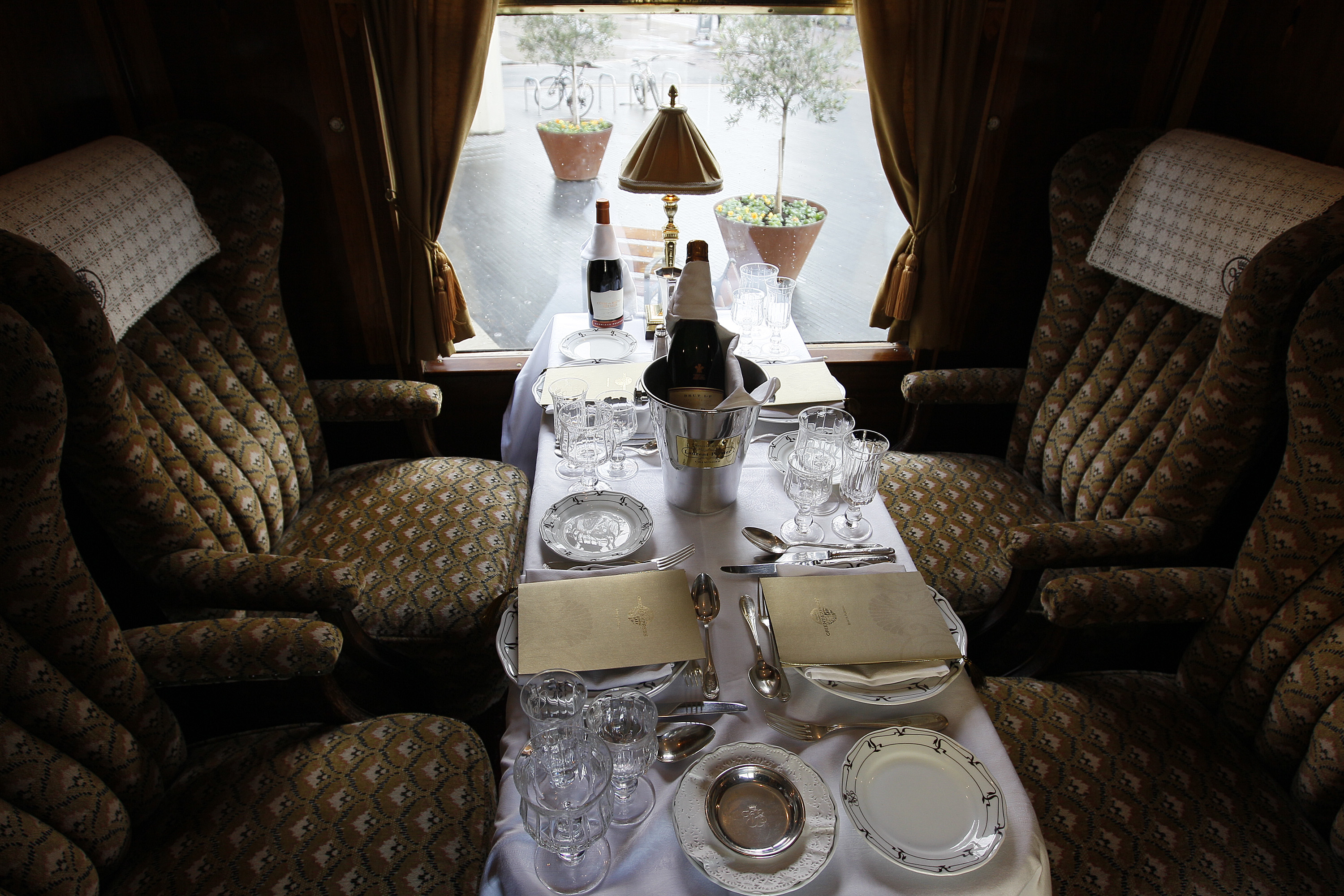 The dinning suite of the Orient Express. (AP Photo/Alastair Grant)