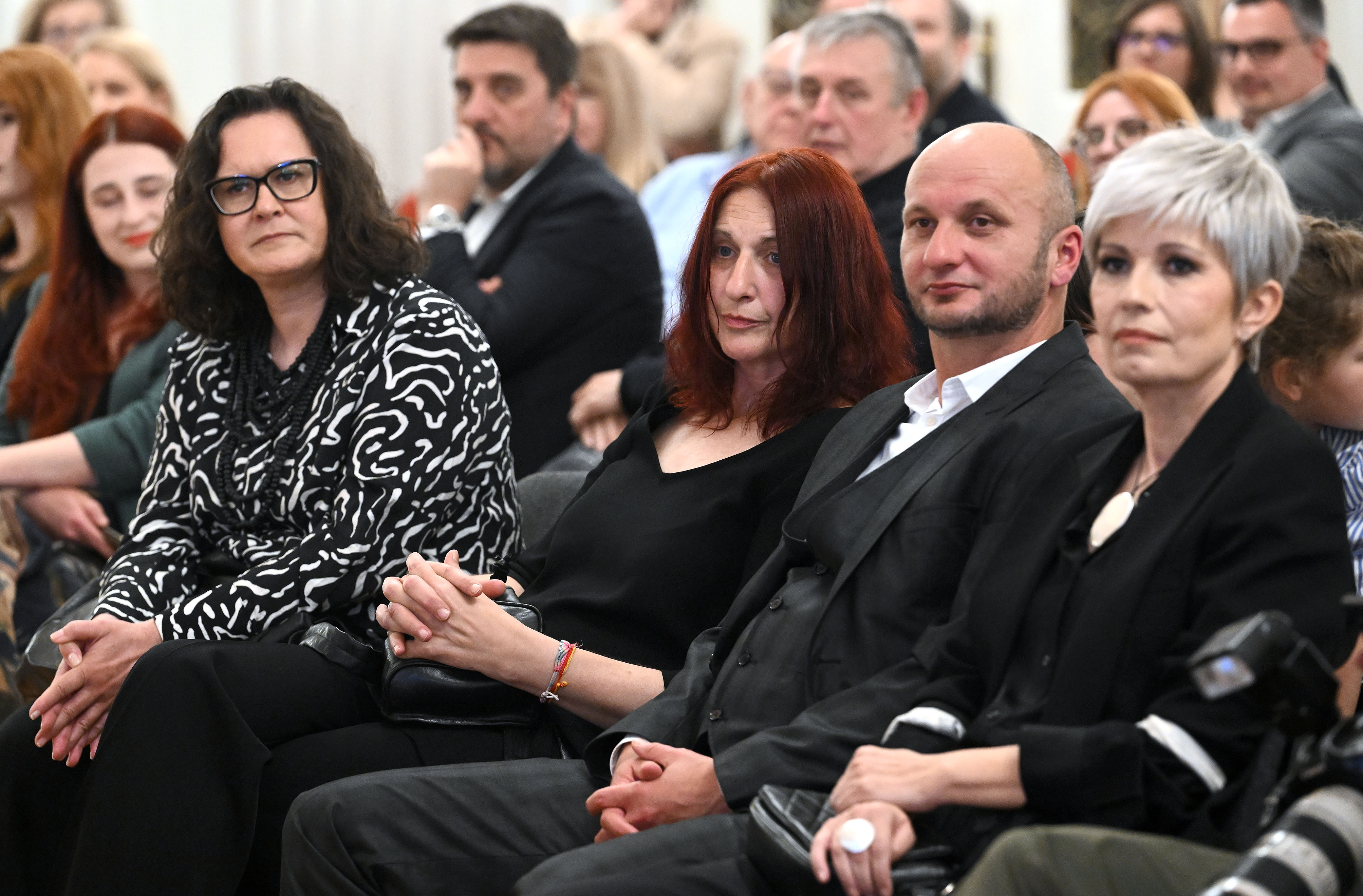 03.05.2036. Zagreb - Svecana dodjela nagrada Hrvatskog novinarskog drustva za 2025. godinu. Ivana Jakelic, Ivan Pandzic Photo: Marko Lukunic/PIXSELL