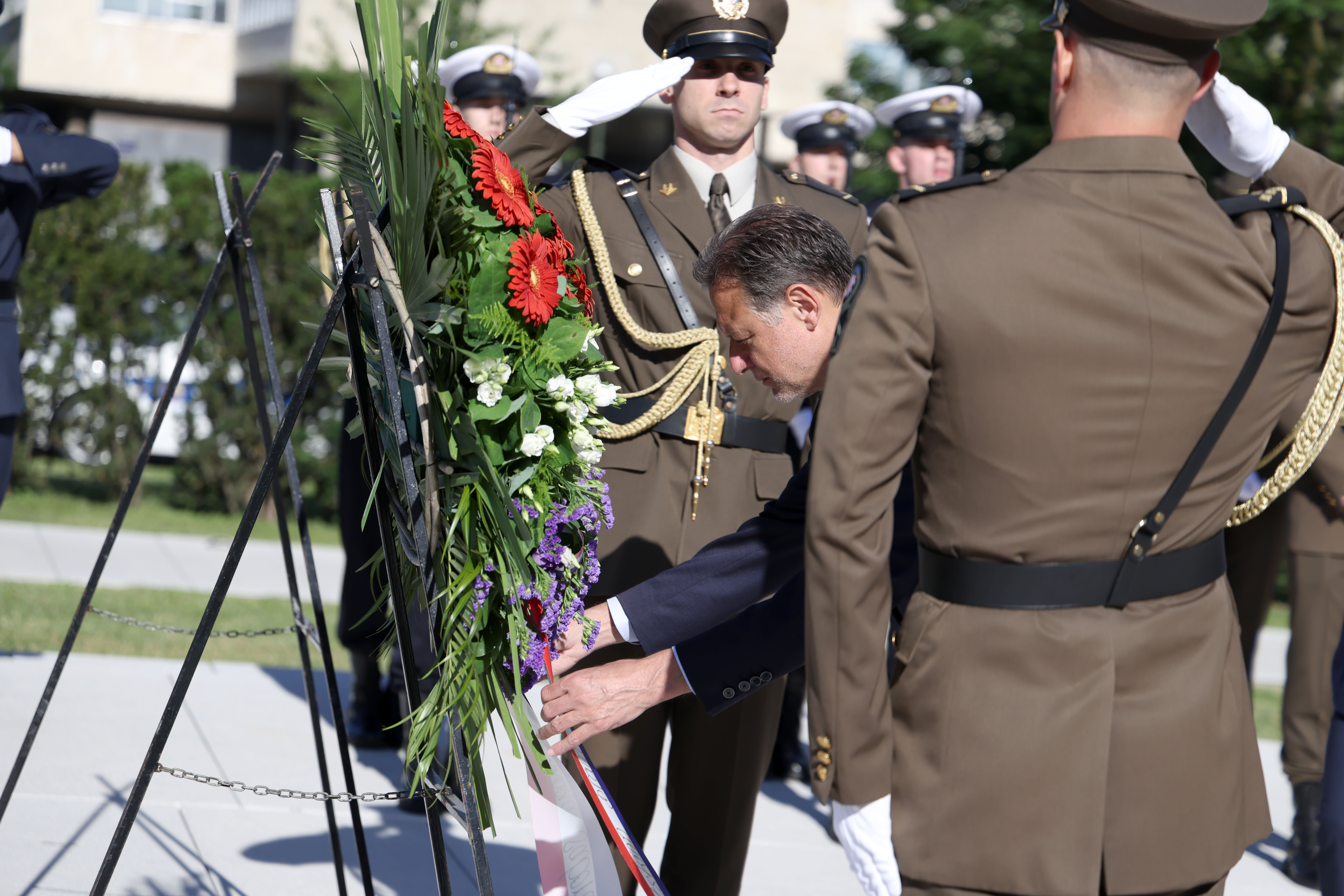 30.5.2026. - Zagreb, Hrvatska - Predsjednik Vlade Andrej Plenkovic i clanovi Vlade, na svecanosti polaganje vijenca povodom obiljezavanja Dana drzavnosti. Gordan Jandrokovic. Photo: Josip Mikacic/PIXSELL