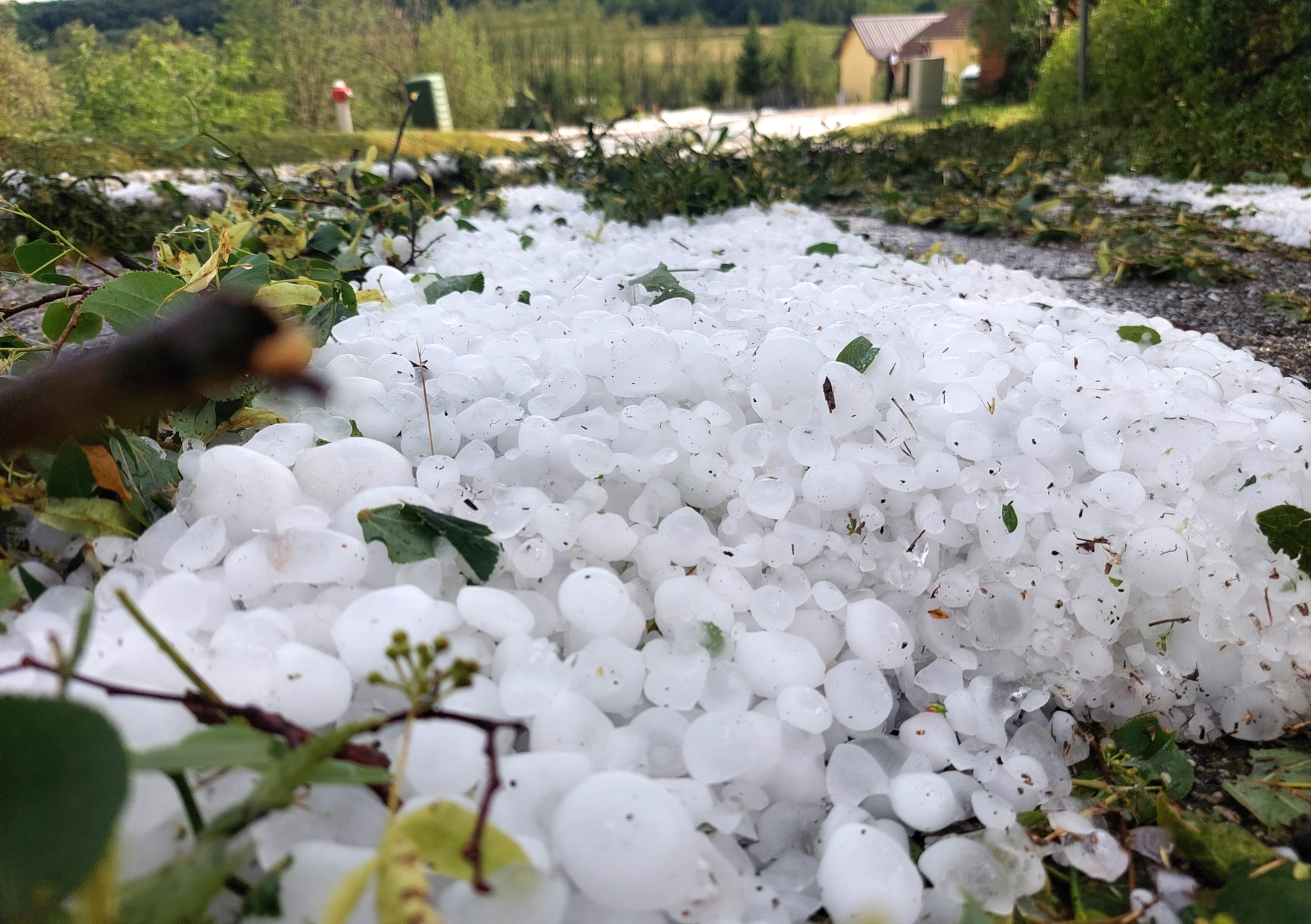 03.06.2025.,Slovenija, Gornji Petrovci - Oluja s tucom velicine oraha zasula Gornje Petrovce o okolicu. Photo: Sobotainfo/PIXSELL/F.A. BOBO