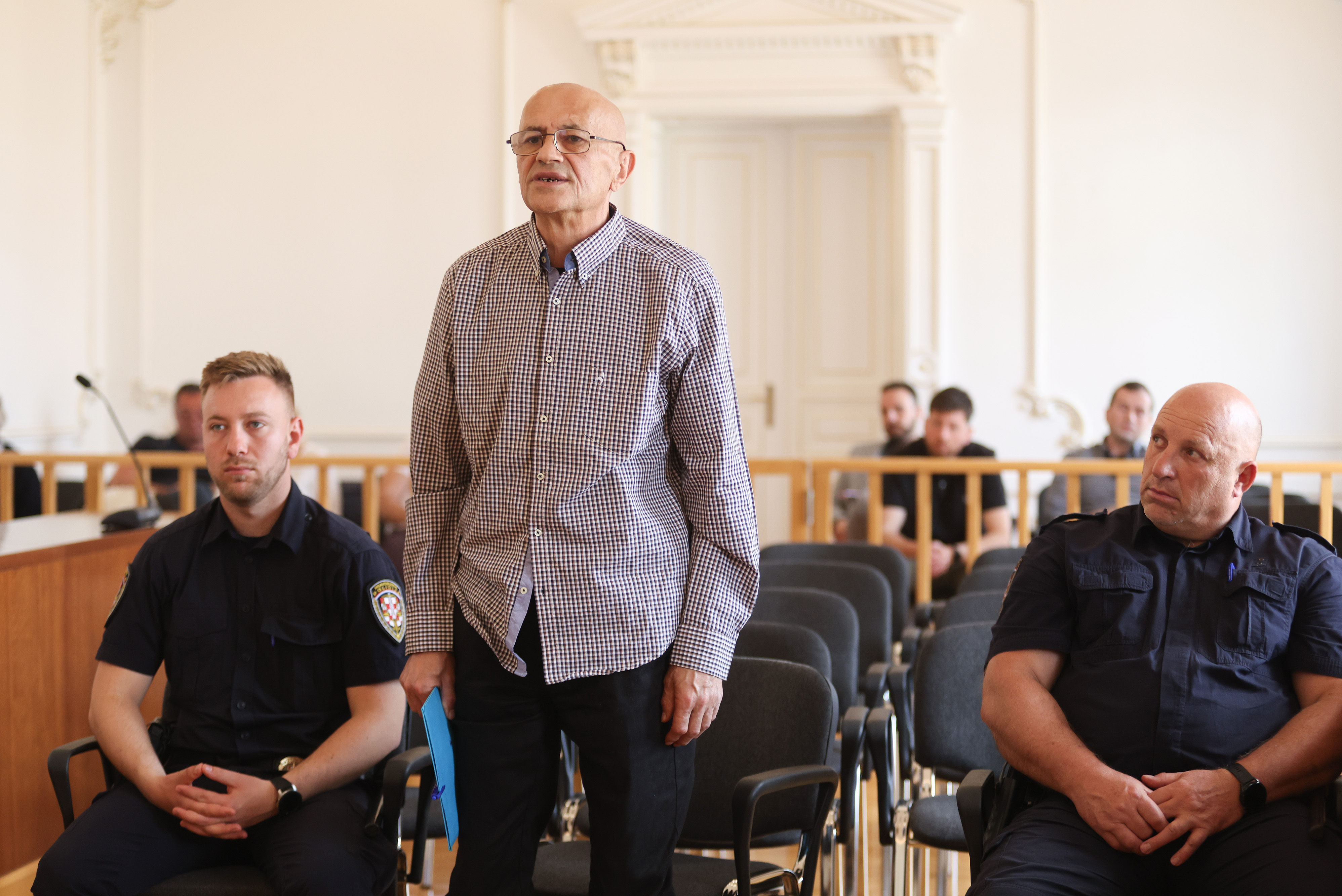 05.05.2026., Osijek -  Nastavljeno suđenje Željku Travici za ratni zločin nad hrvatskim braniteljima u Ceriću 2. listopada 1991. godine.  Photo: David Jerkovic/PIXSELL