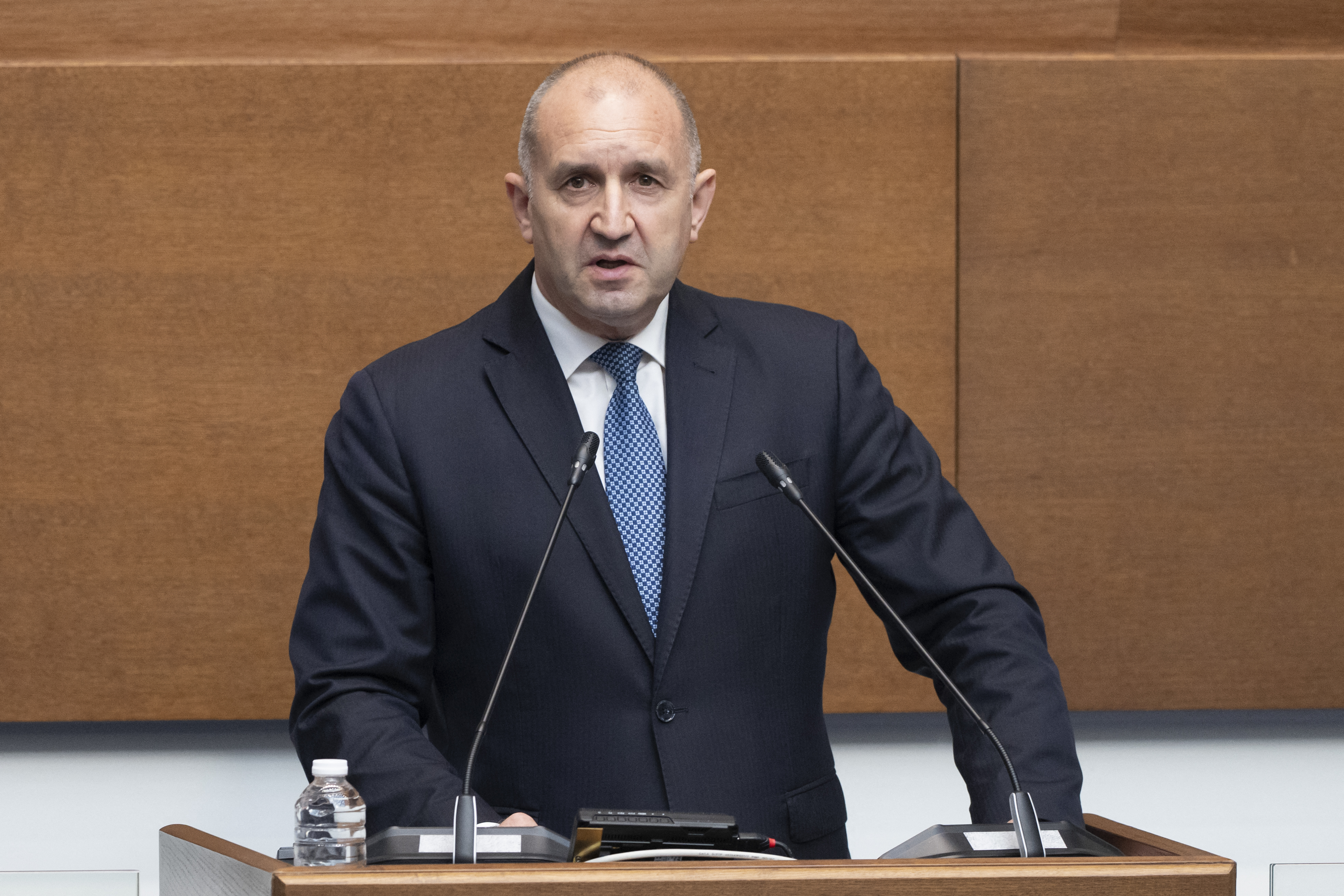 Bulgaria's new Prime Minister and former President Rumen Radev. (Photo by Dimitar KYOSEMARLIEV / AFP)