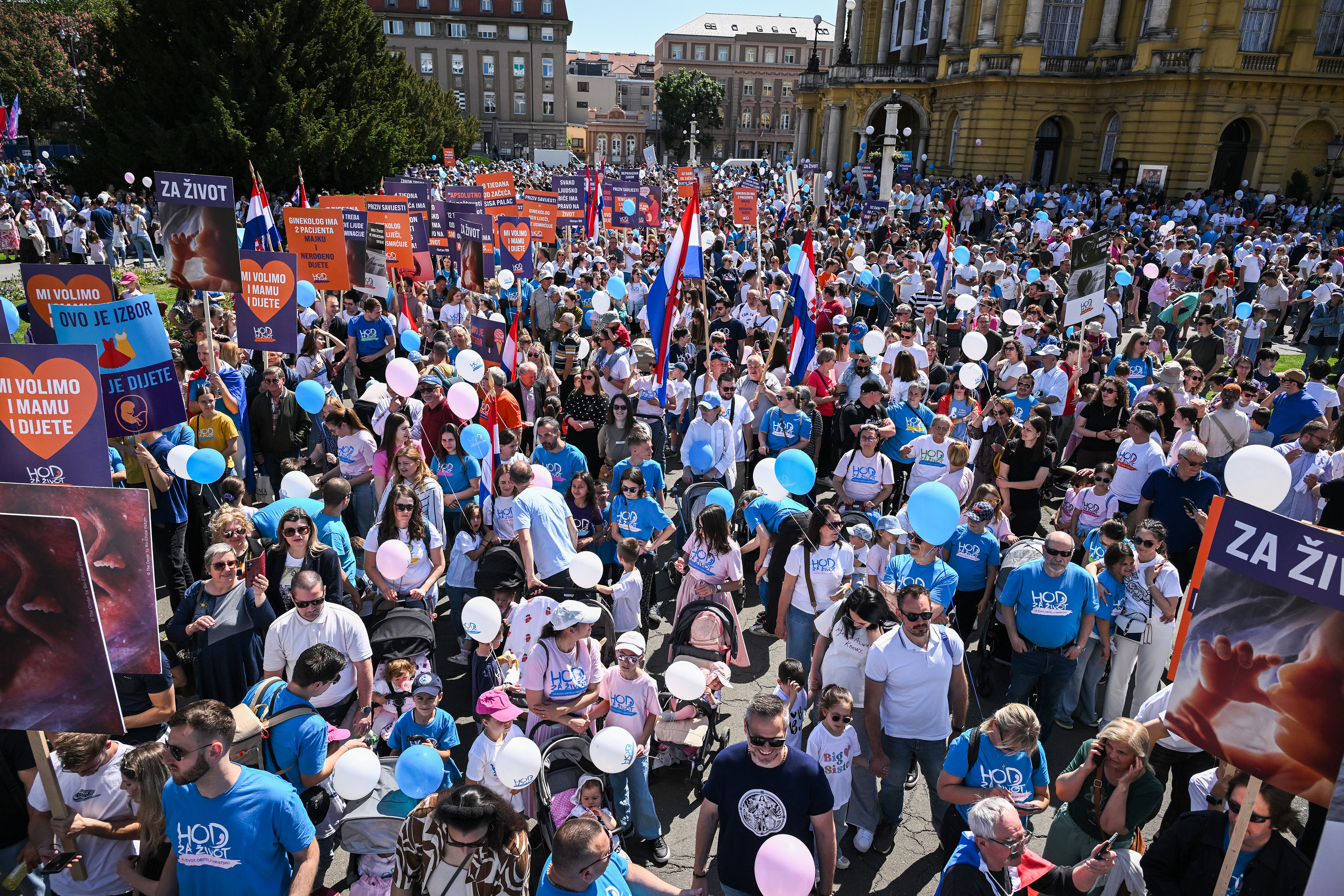 09.05.2026., Zagreb - Manifestacija Hod za zivot ove godine odrzava se pod geslom "Prvi korak je zakon! Zivot je dar, zastitimo ga pravednim zakonom!". Photo: Marko Lukunic/PIXSELL