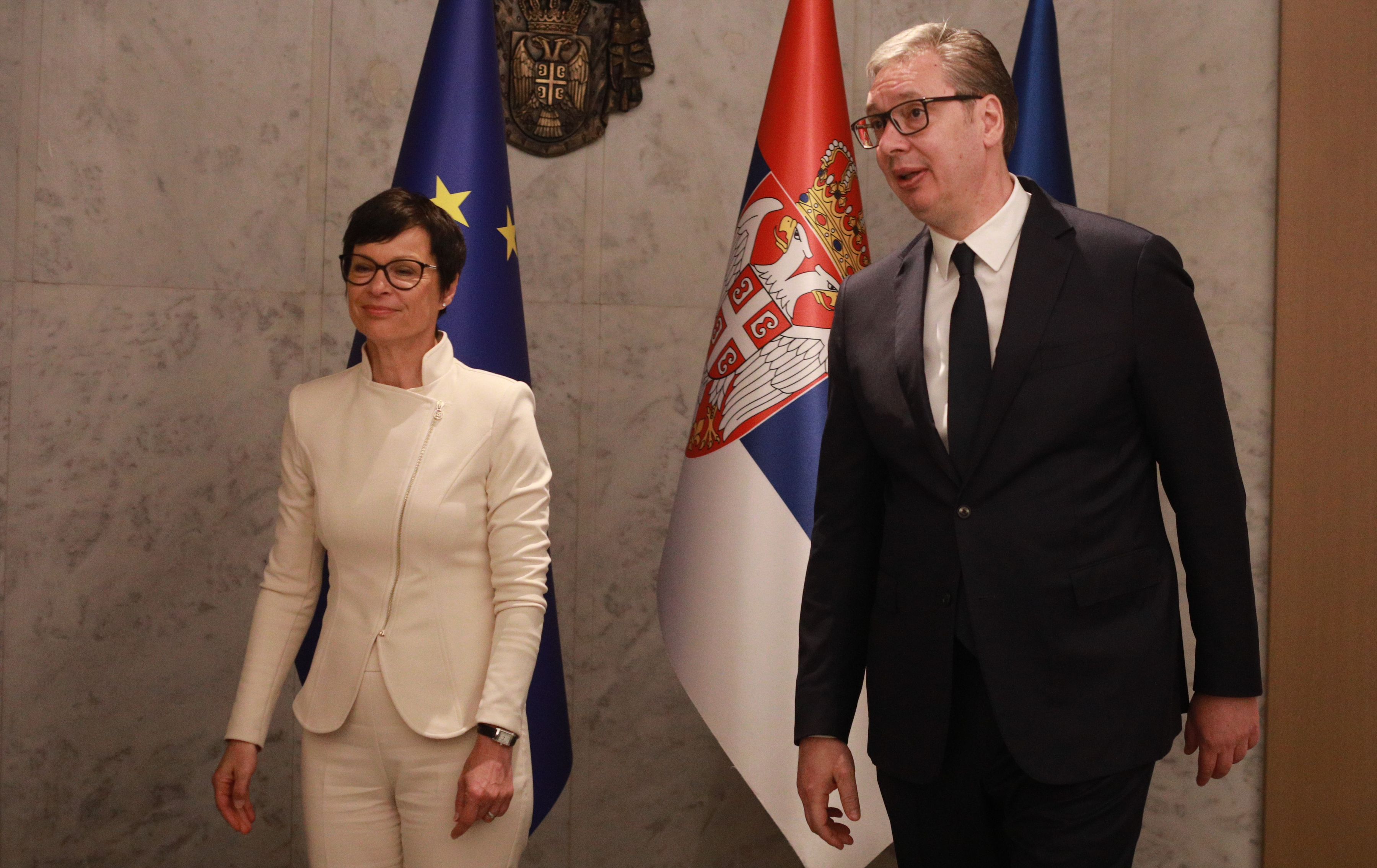 Aleksandar Vučić i Marta Kos