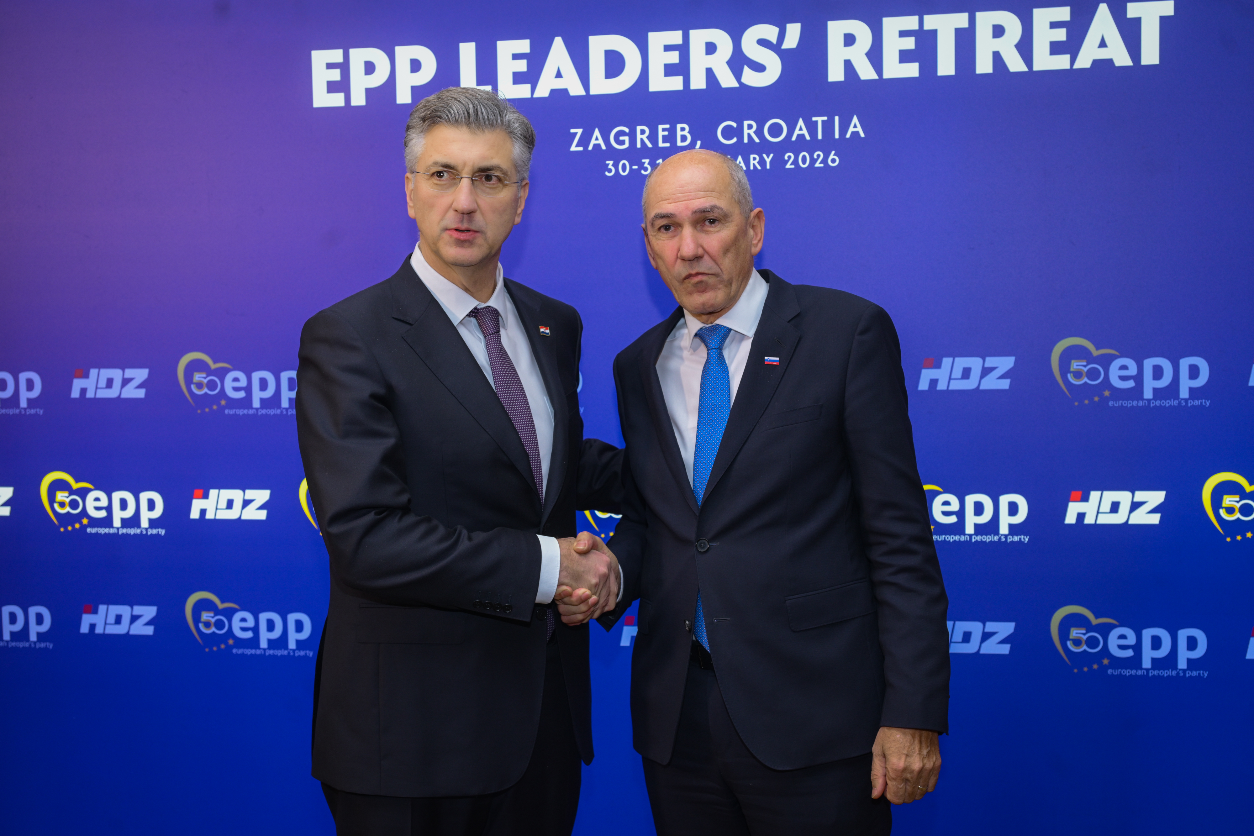 Andrej Plenkovic i Janez Jansa Photo: Neva Zganec/PIXSELL