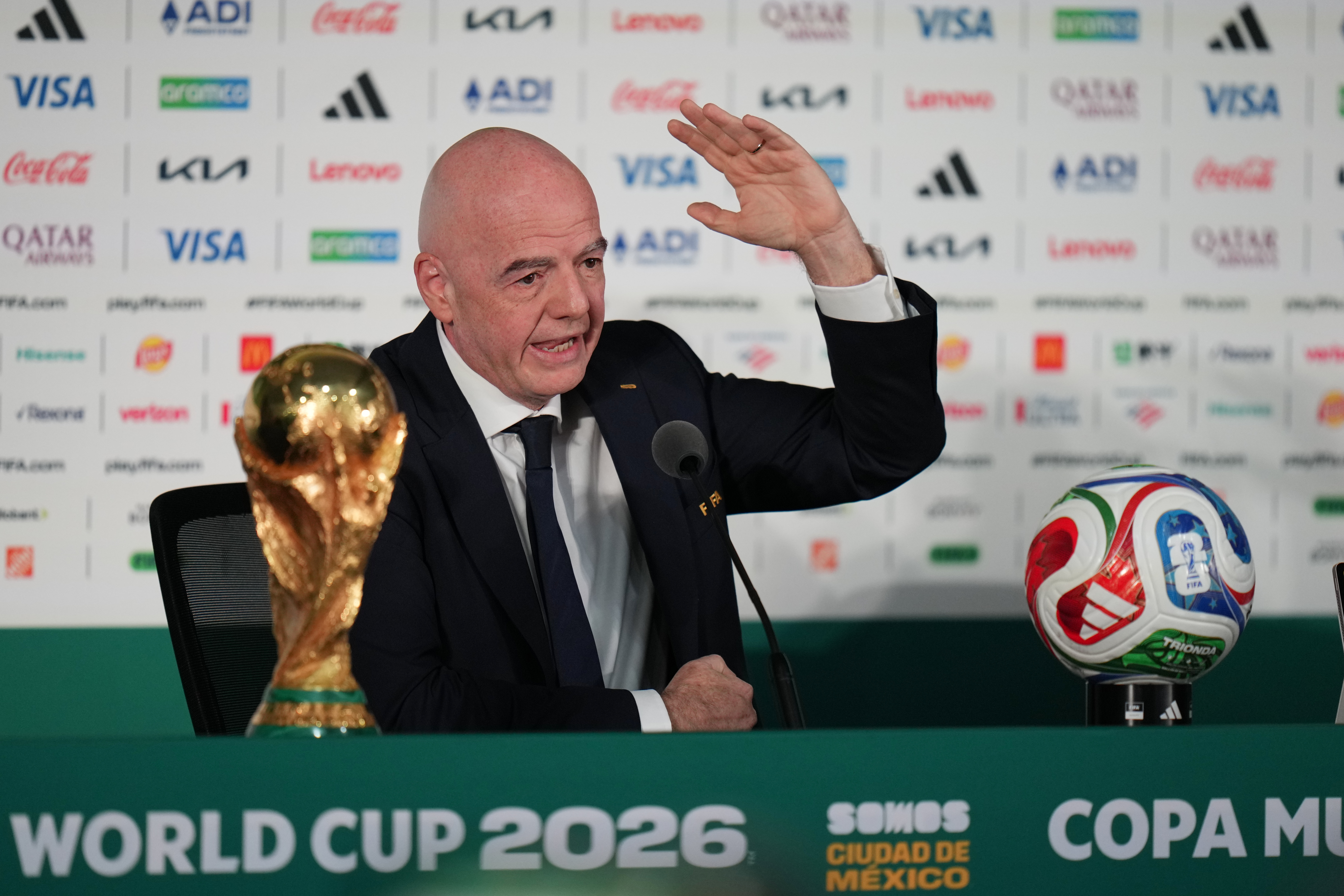 FIFA President Gianni Infantino. (AP Photo/Eduardo Verdugo)