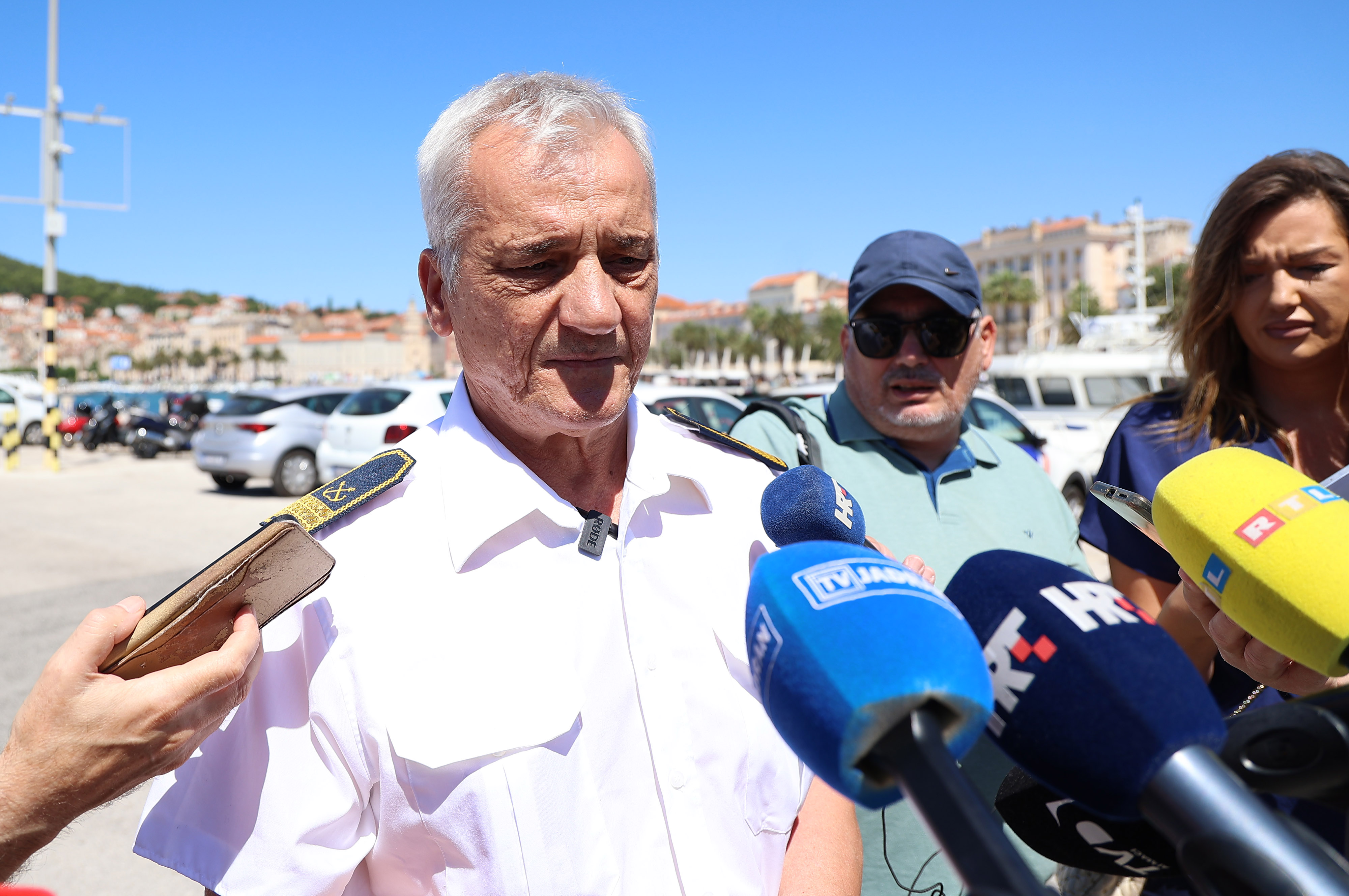 15.06.2026., Split - Izjavu za medije dao je kapetan Lucke uprave Zeljko Kustera u vezi velike nesrece na moru u kojoj su sudjelovali katamaran i jedrilica. Photo: Ivana Ivanovic/PIXSELL