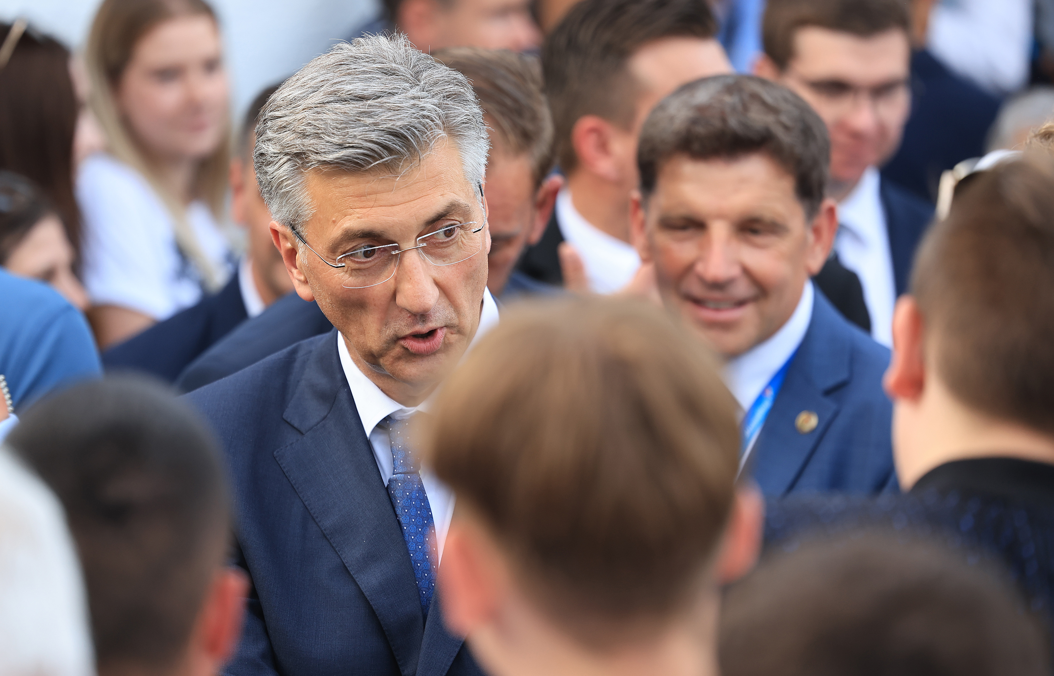 16.06.2026., NK Jarun, Zagreb - Nogometna utakmica na igralistu NK Jarun tijekom svecanog obiljezavanja 37. obljetnice osnutka HDZ-a. predsjednik Vlade RH Andrej Plenkovic Photo: Marko Prpic/PIXSELL