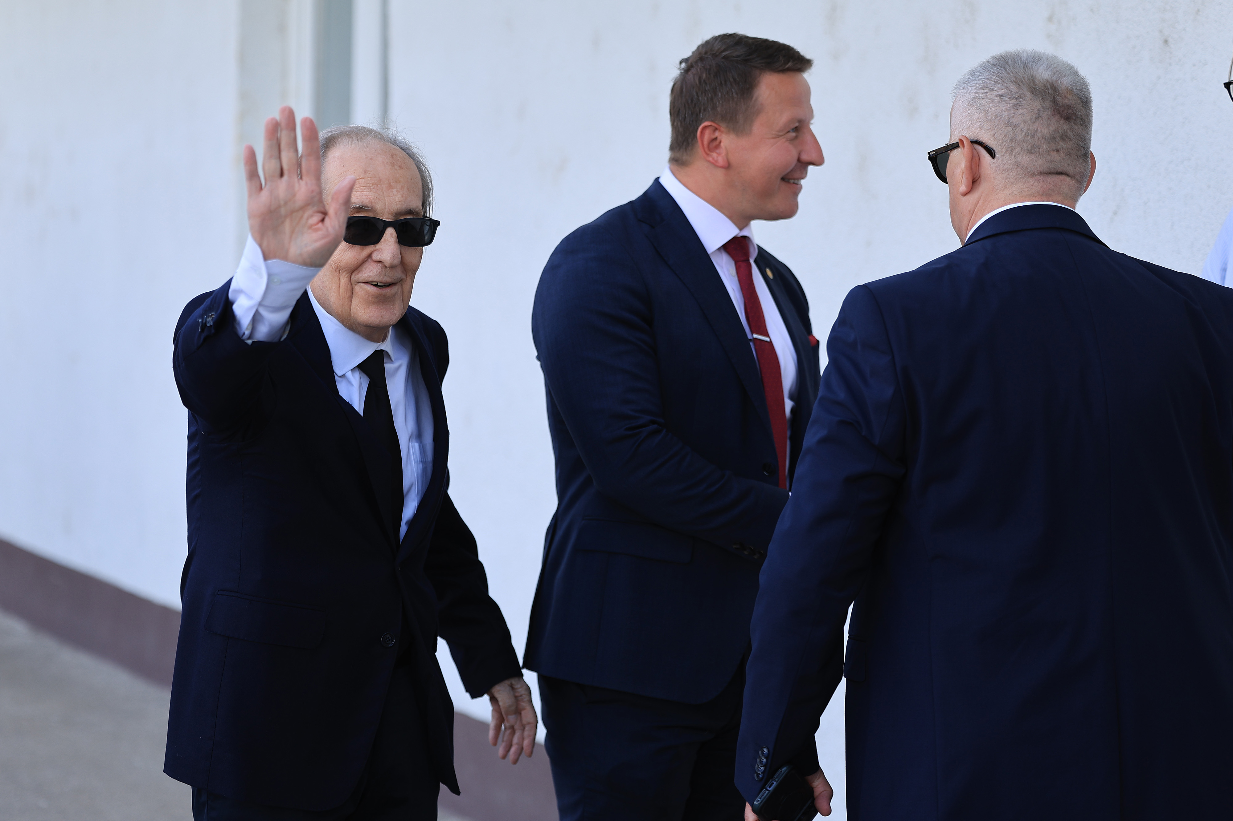 Polaganje vijenca kod spomen ploce dr. Franju Tudjamu tijekom svecanog obiljezavanja 37. obljetnice osnutka HDZ-a. Furio Radin i Dario Zurovec Photo: Marko Prpic/PIXSELL