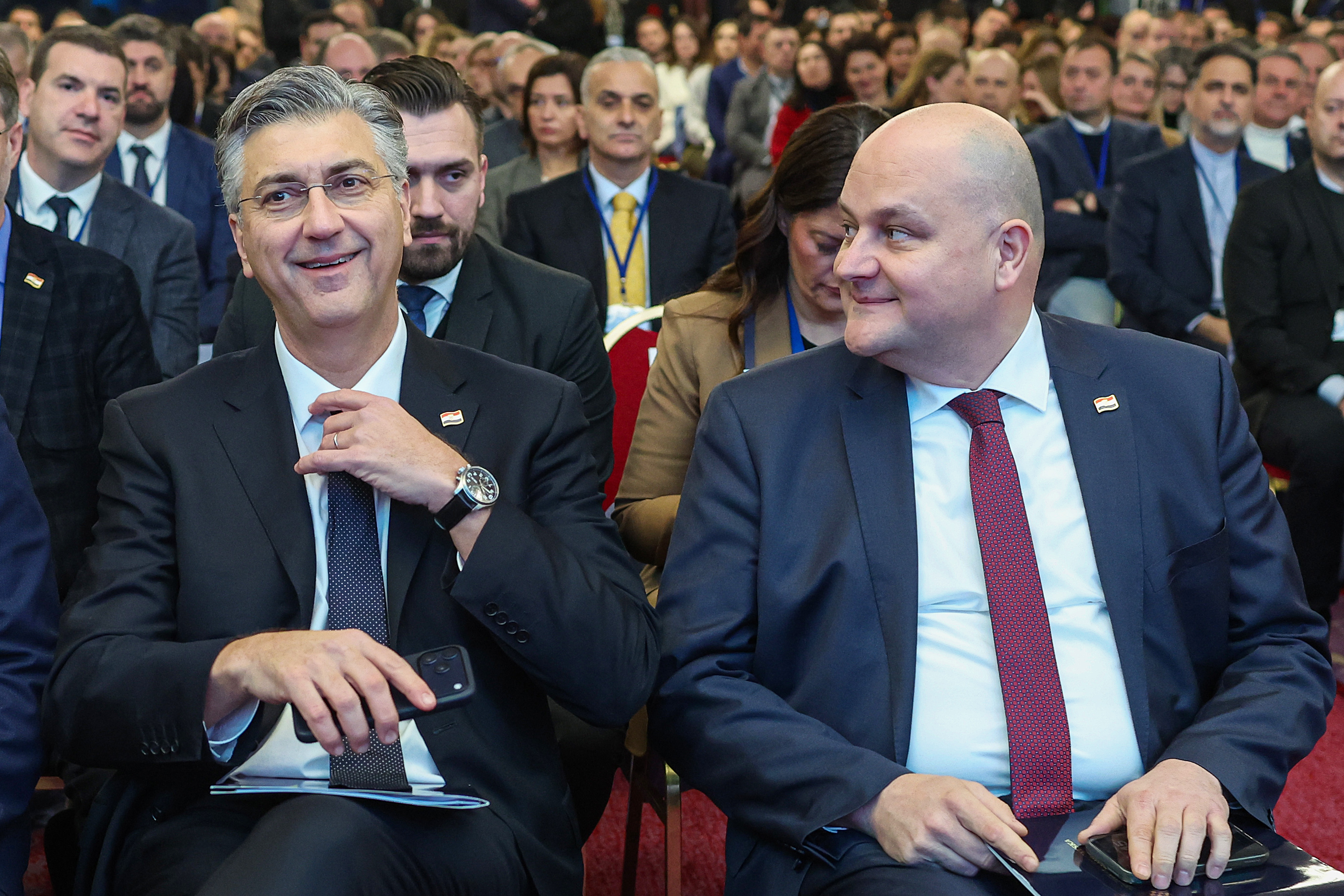 12.12.2025., Hotel Westin, Zagreb - Andrej Plenkovic, Ante Susnjar. Photo: Goran Stanzl/PIXSELL