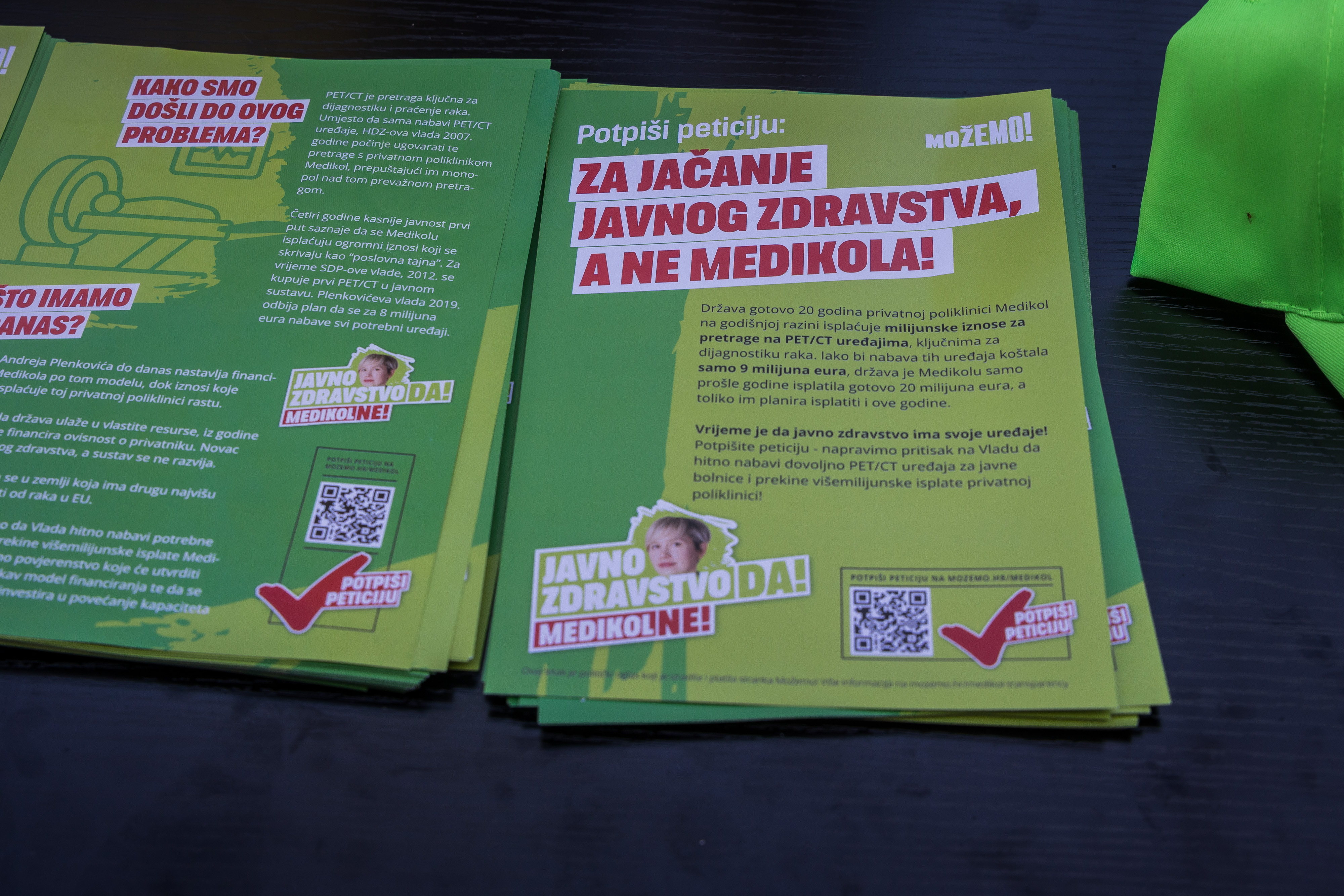 31.05.2026., Split - Stranka Mozemo i Ivana Kekin prikupljali su potpise protiv privatizacije Hrvatskog Zdravstva i Medikolu. Photo: Zvonimir Barisin/PIXSELL