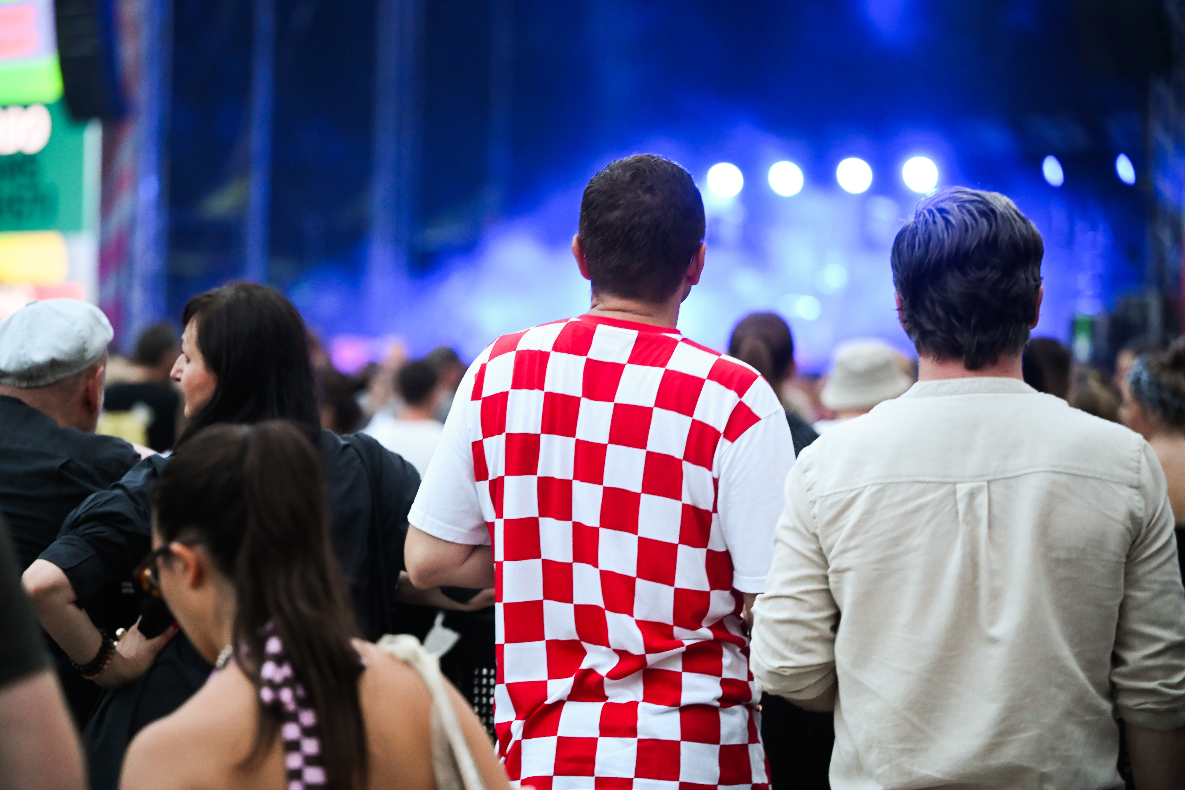 23.06.2026., Zagreb - Navijacki rekviziti na InMusic festivalu uoci danasnje utakmice. Photo: Lucija Ocko/PIXSELL