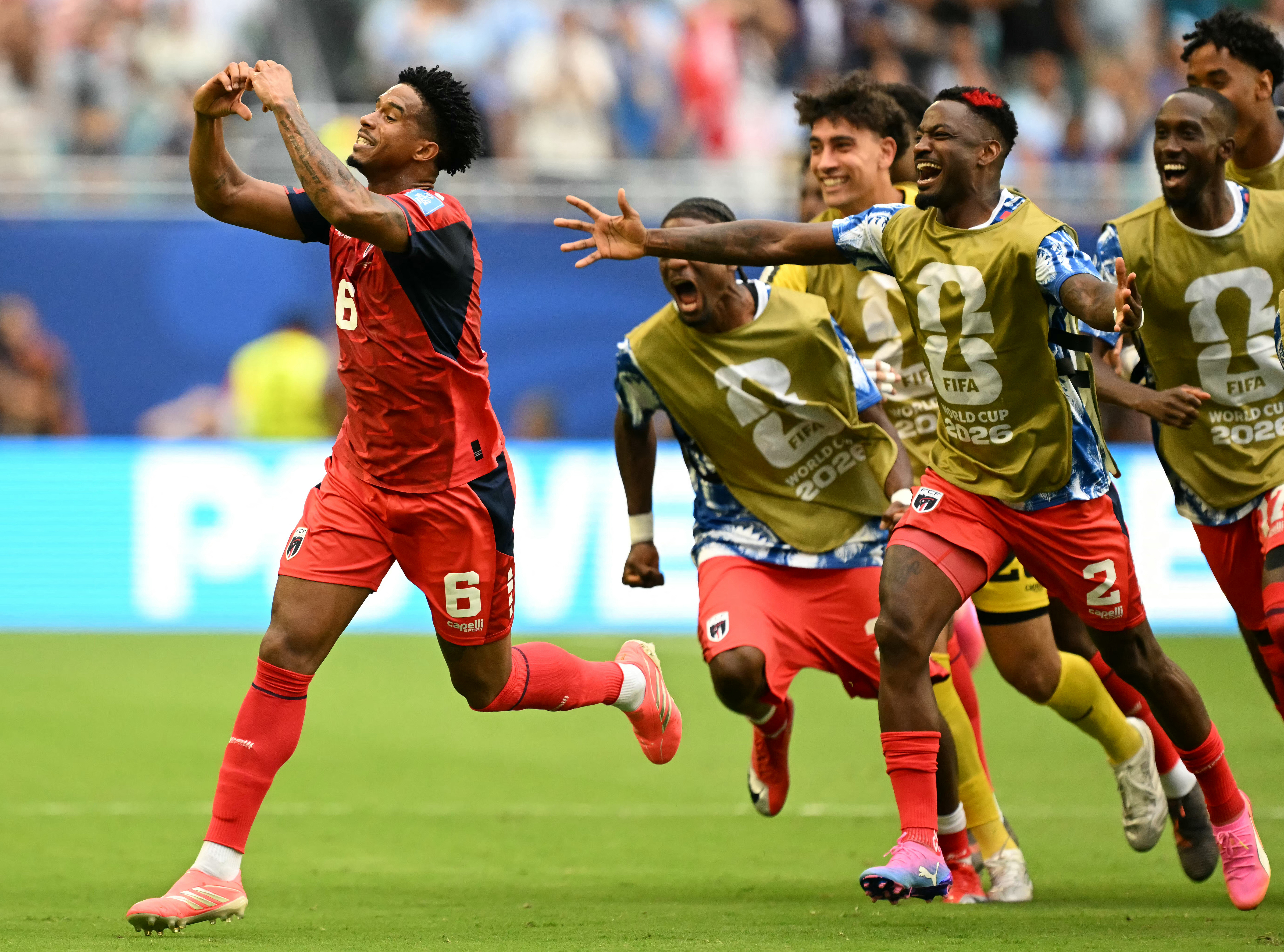 Cape Verde's midfielder #06 Kevin Pina. (Photo by CHANDAN KHANNA / AFP)