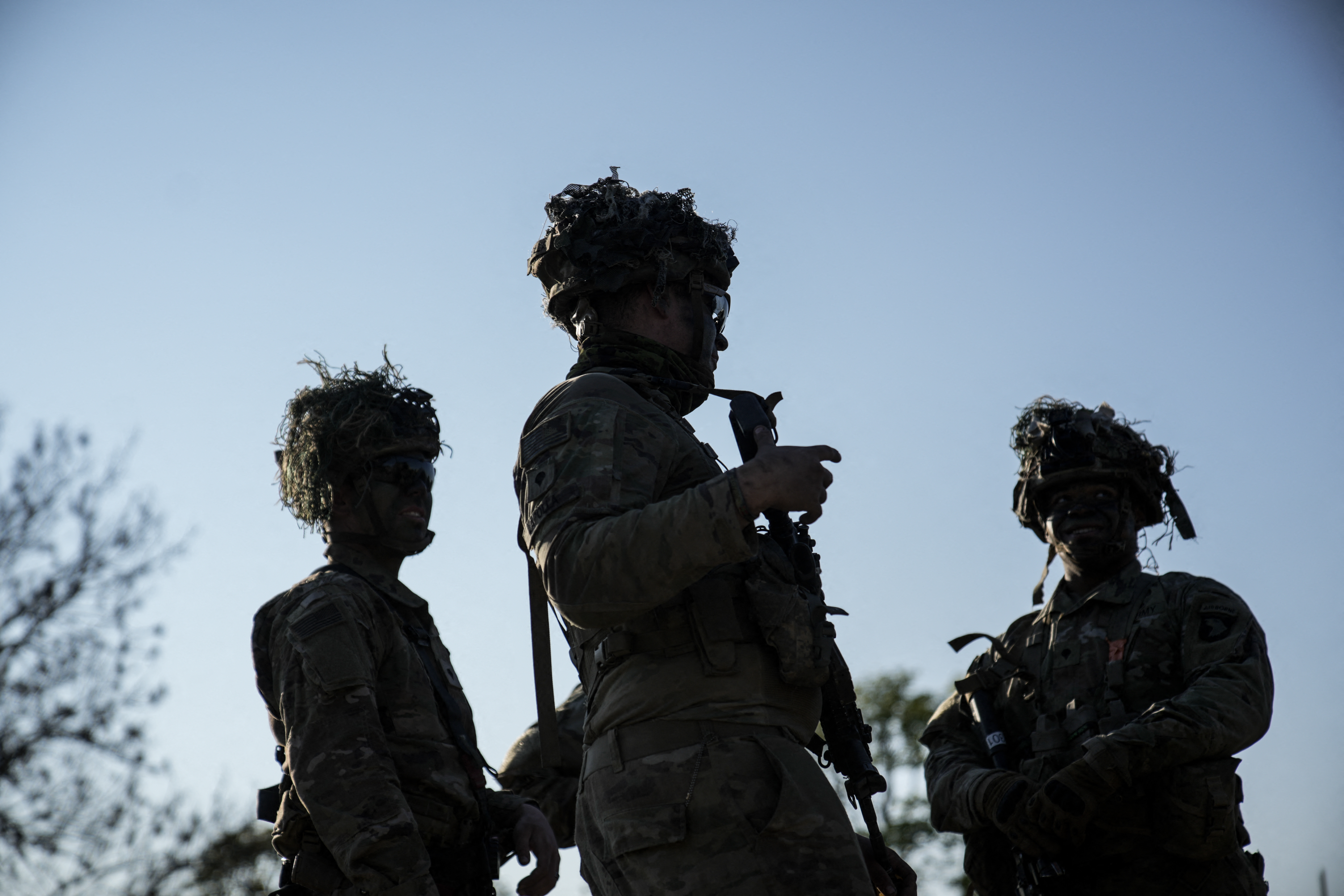 Soldiers of the 101st Airborne take part in Spring Storm 23 exercises of the NATO Enhanced Forward Presence (ePF) force in Kadrina, Estonia on 19 May, 2023
