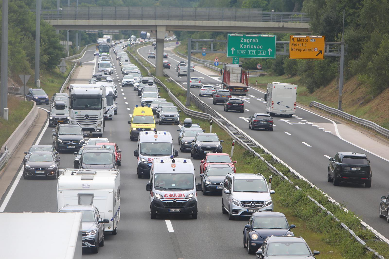 22.07.2024., Karlovac - Guzva na autocesti A1 kod cvora Novigrad na Dobri. Photo: Kristina Stedul Fabac/PIXSELL