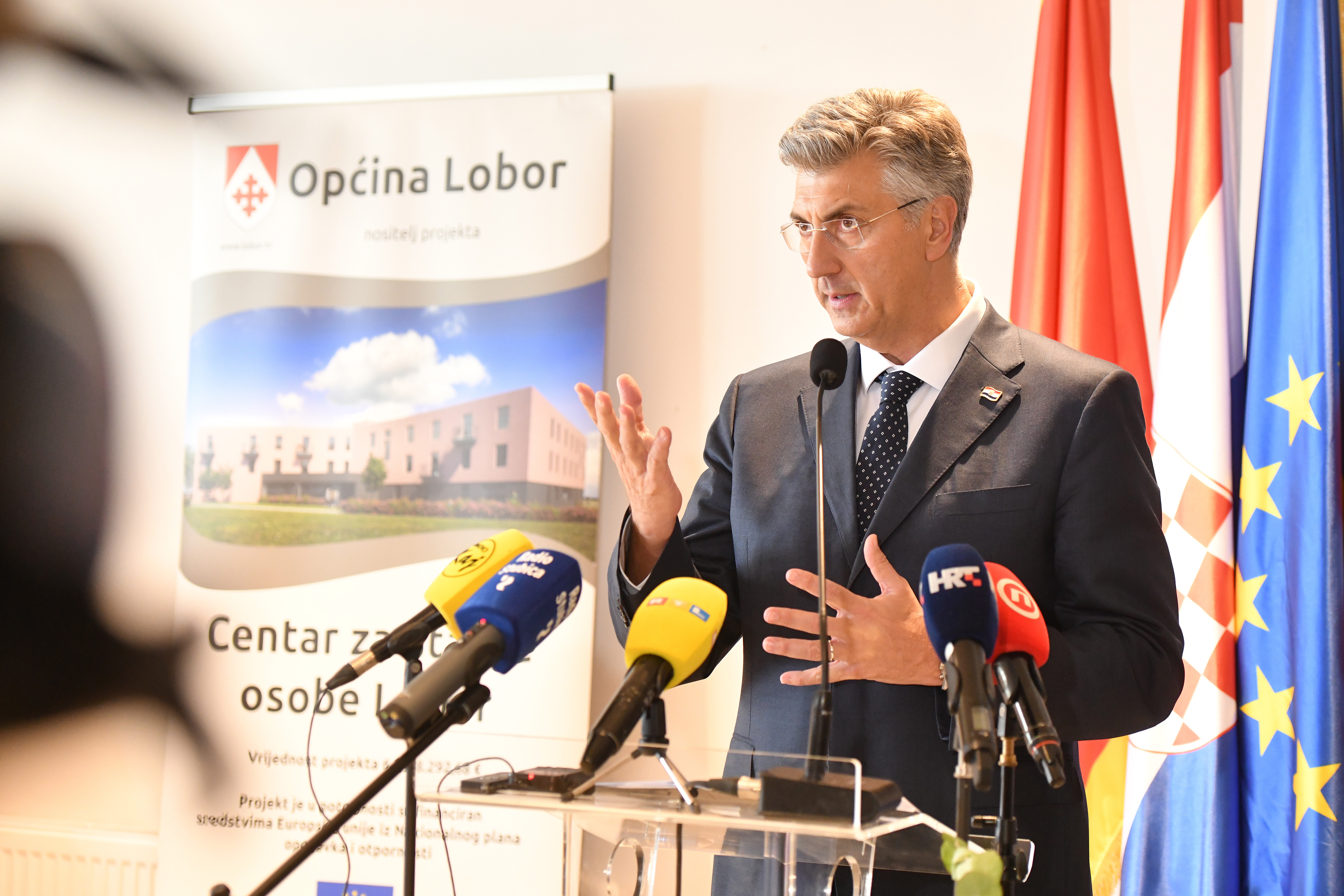 09.07.2026., Lobor - Svecanost otvaranja Centra za starije osobe Lobor. predsjednik Vlade RH Andrej Plenkovic Photo: Vjeran Zganec Rogulja/PIXSELL