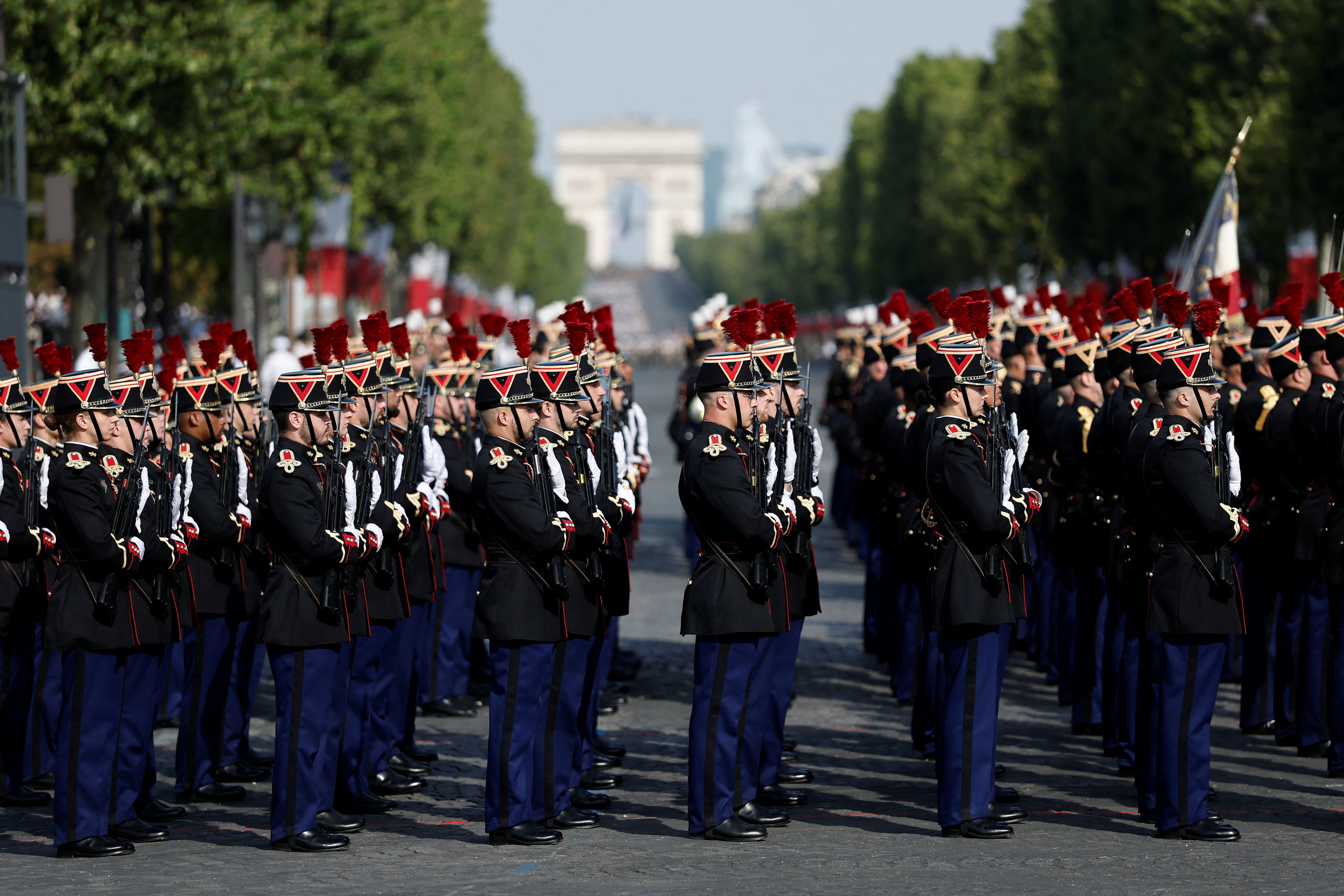 French Republican Guards. (Benoit Tessier/Pool Photo via AP)