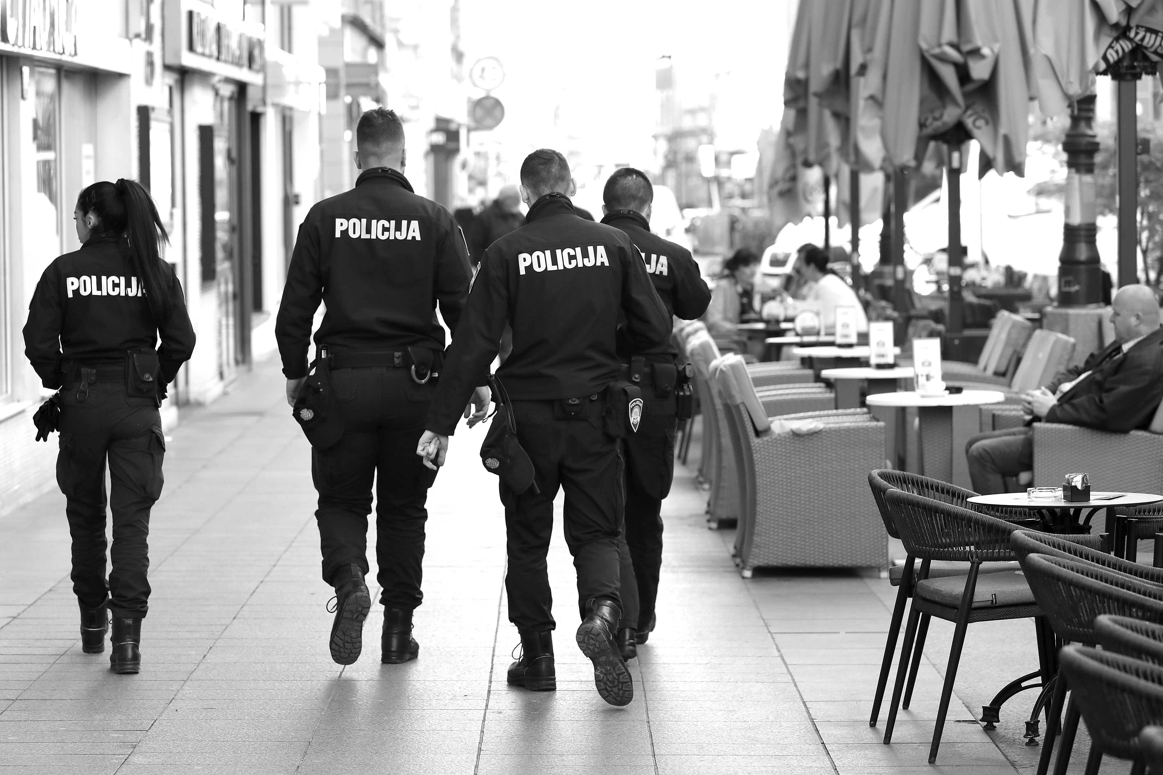 13.04.2022., Zagreb - Policajci u ophodnji. Photo: Patrik Macek/PIXSELL