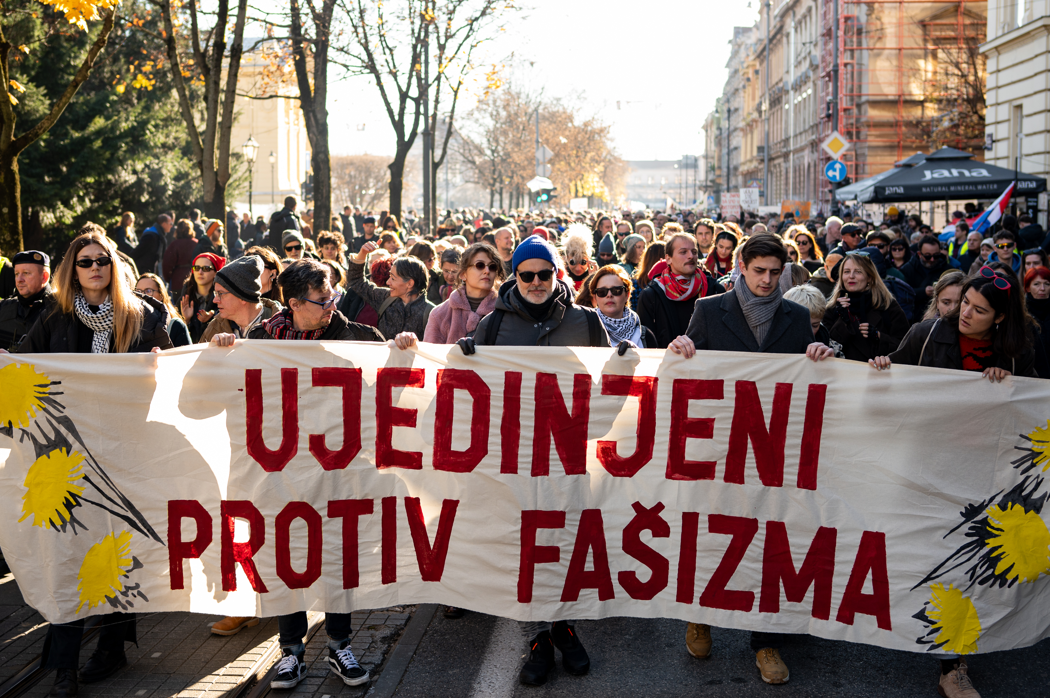Ujedinjeni protiv fašizma, prosvjed
