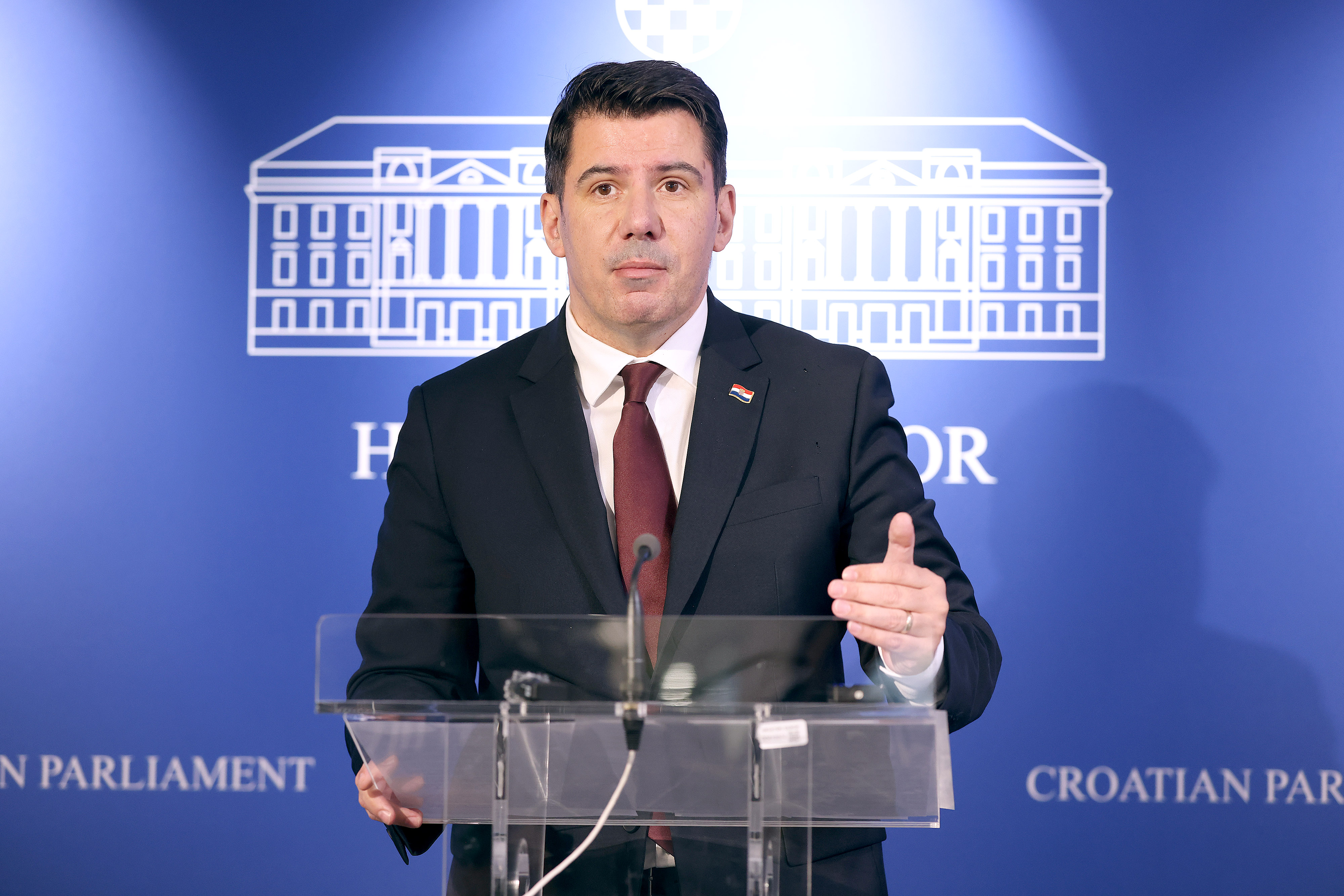 11.06.2026., Zagreb - Na konferenciji za medije odrzanoj u Saboru o napadina na policajce govorio je Nikola Grmoja Photo: Patrik Macek/PIXSELL