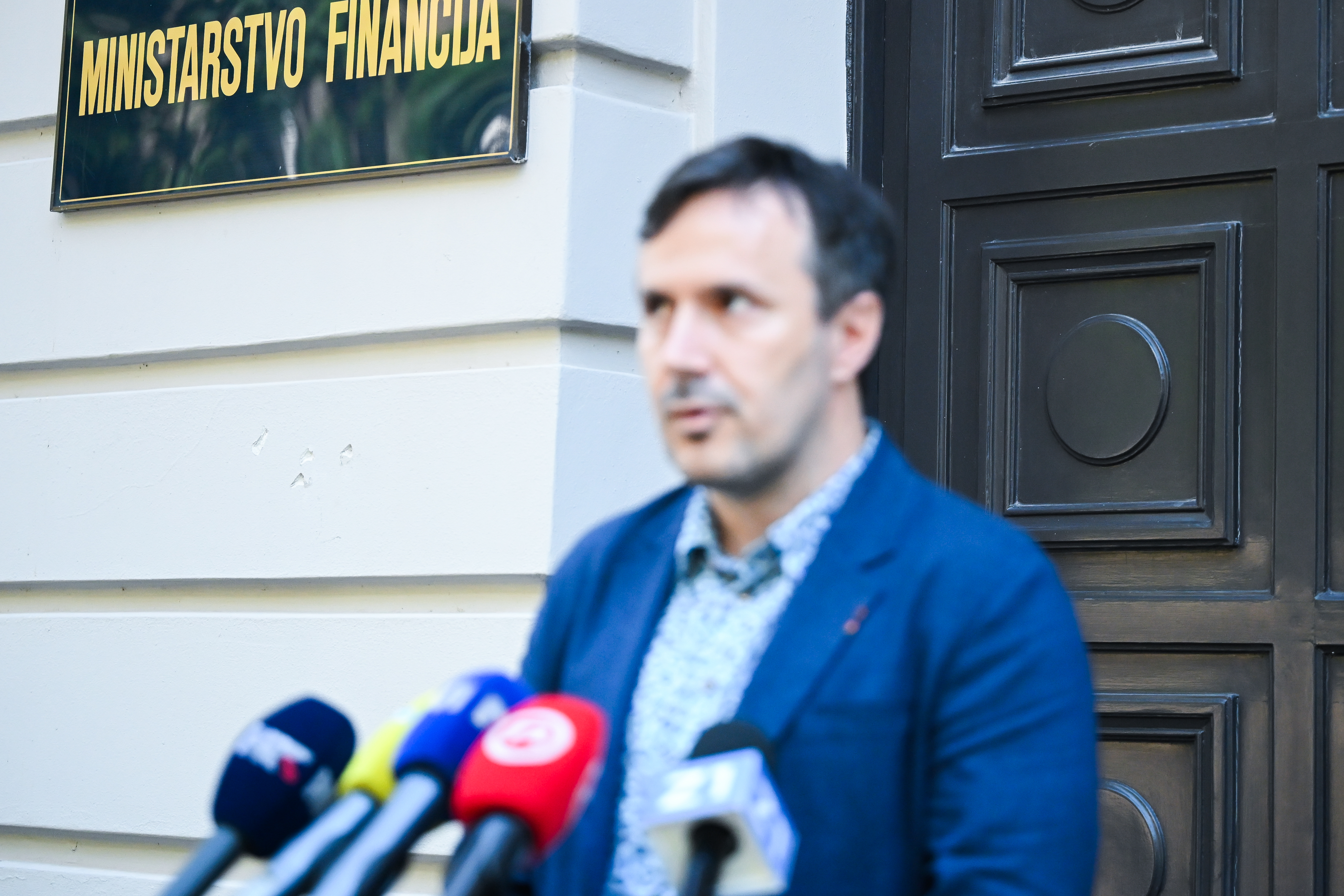 08.06.2026., Zagreb - Izjave predstavnika Udruge Glas poduzetnika (UGP) nakon sastanka u Ministarstvu financija. Photo: Lucija Ocko/PIXSELL