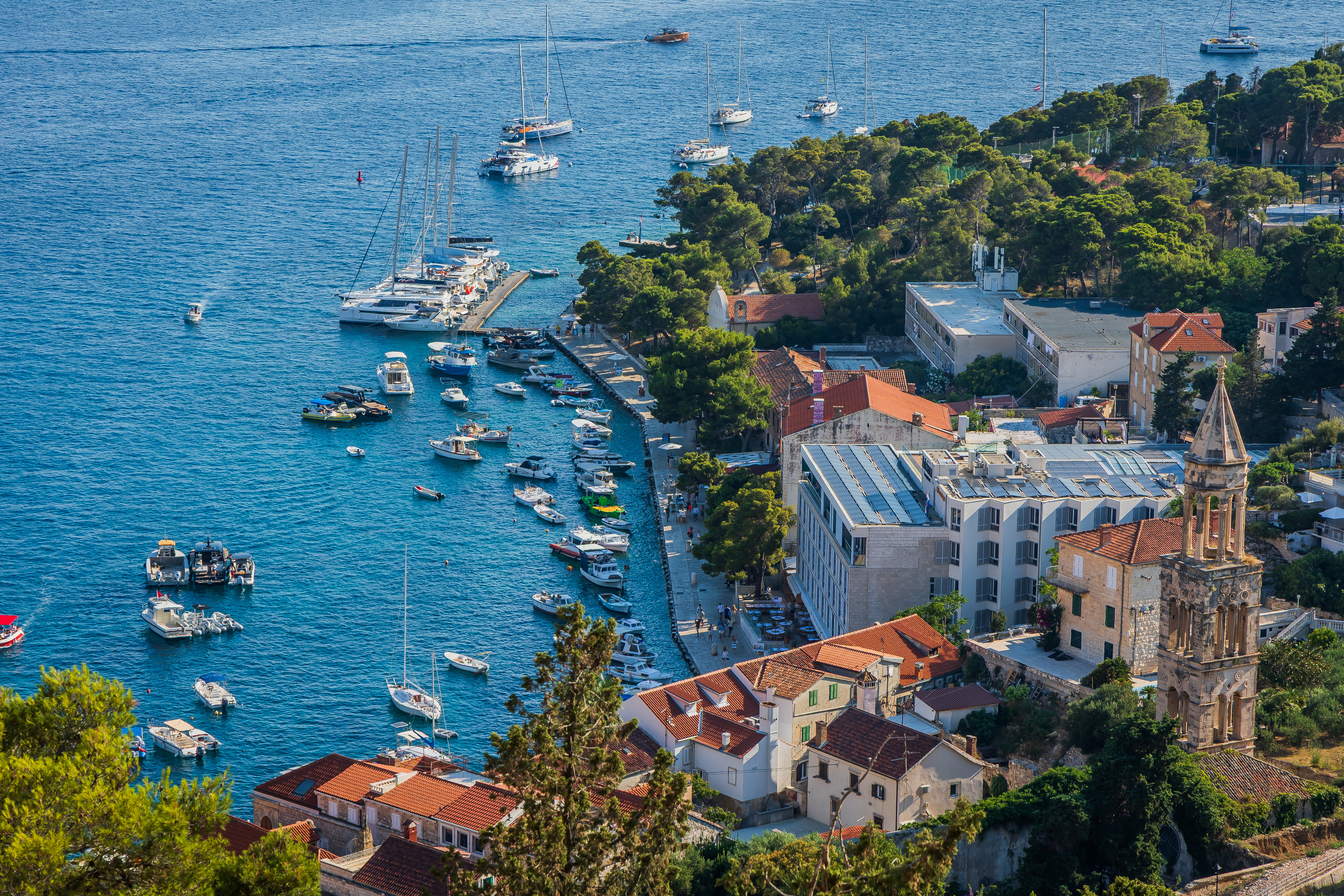 29.06.2026., Hvar  - Poslijepodnevne panorame sa tvrdjave Spanjola na grad Hvar i Paklene Otoke. Photo: Zvonimir Barisin/PIXSELL