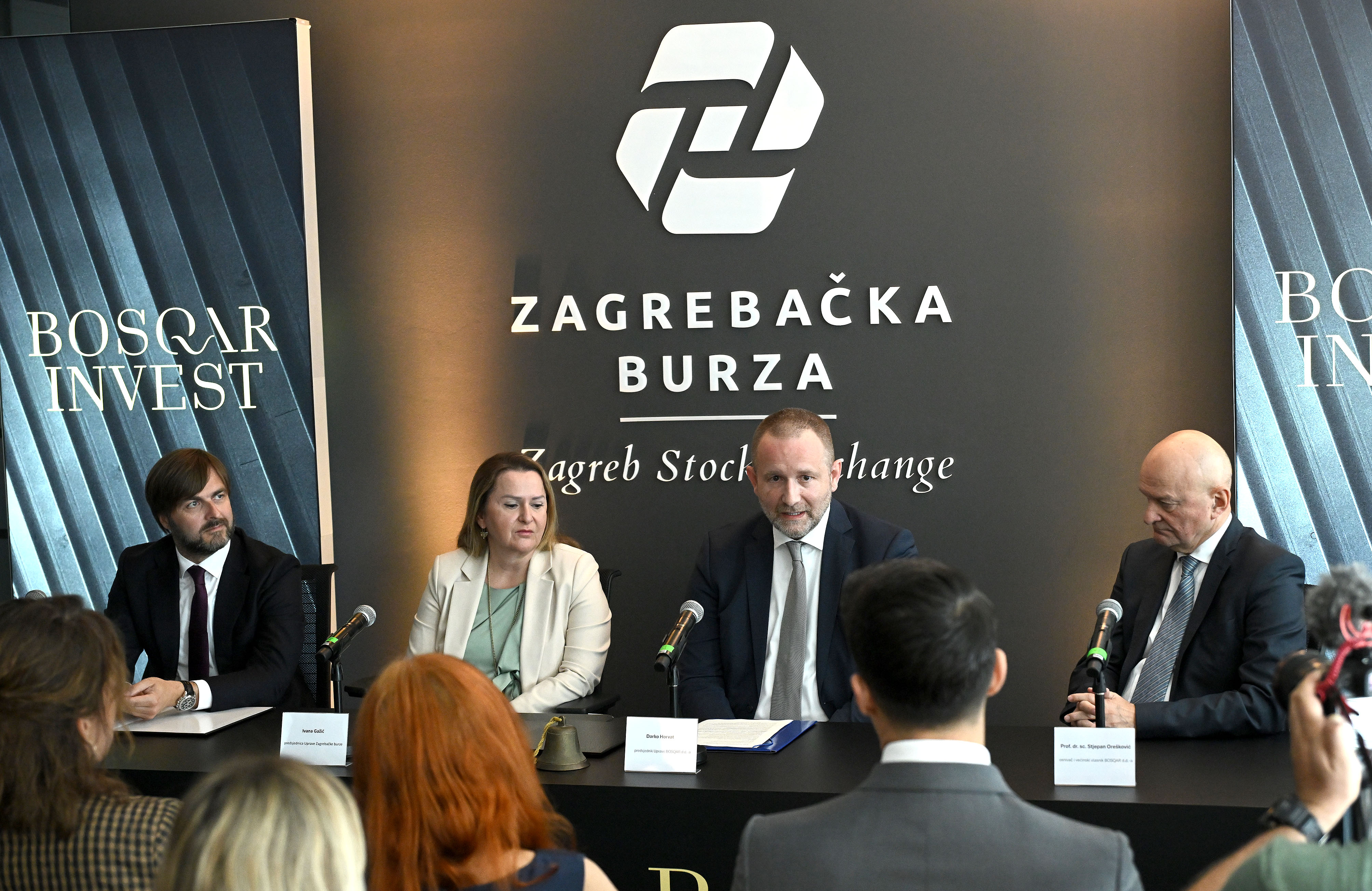 07.07.2026., Zagreb - Svecano obiljezavanje pocetka trgovanja novoizdanim dionicama Bosqara na Zagrebackoj burzi