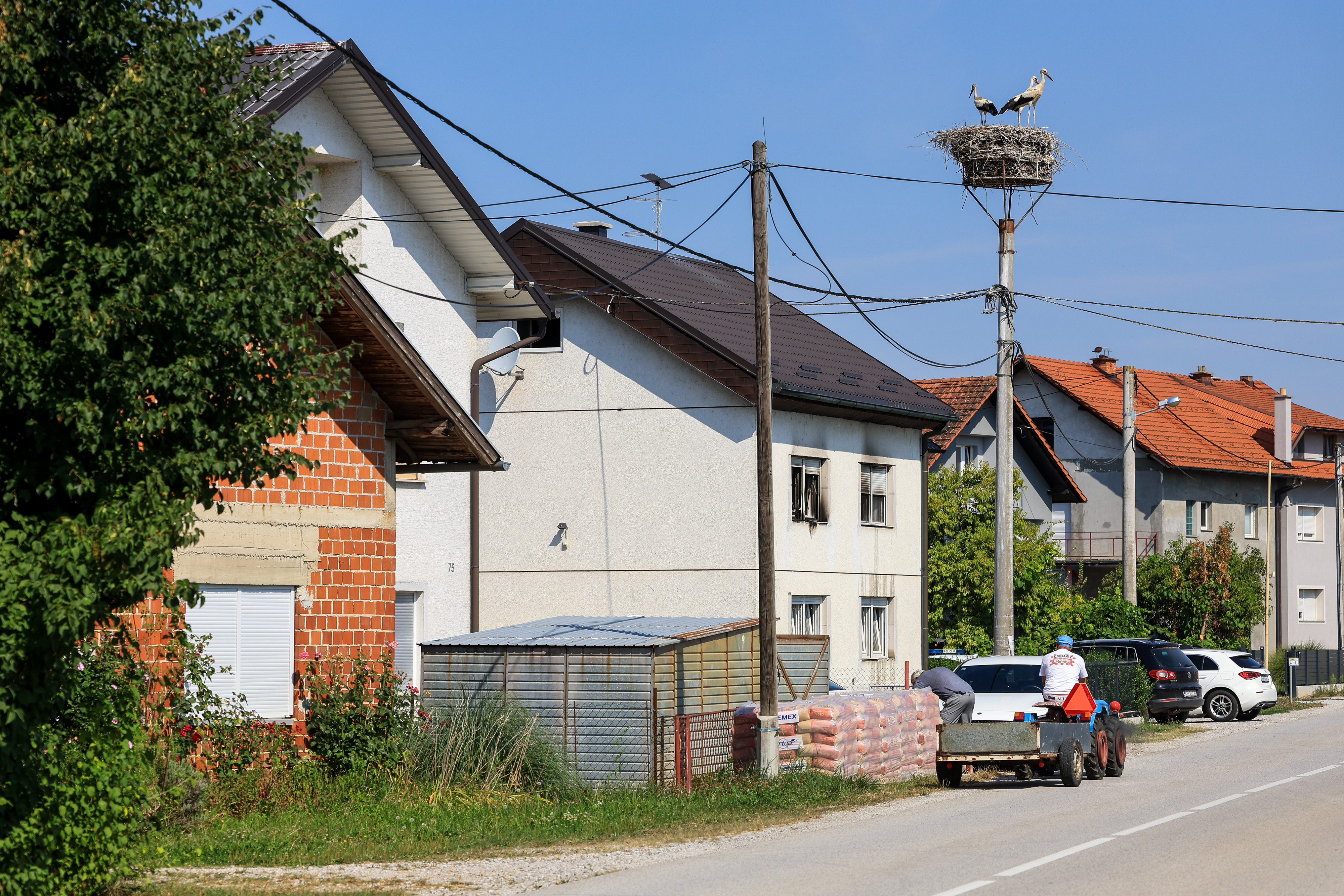 01.08.2026., Sveti Kriz Zacretje – Troje ljudi poginulo je u subotu ujutro u pozaru obiteljske kuce u Svetom Krizu Zacretju, potvrdili su iz Policijske uprave krapinsko-zagorske. Photo: Marko Prpic/PIXSELL