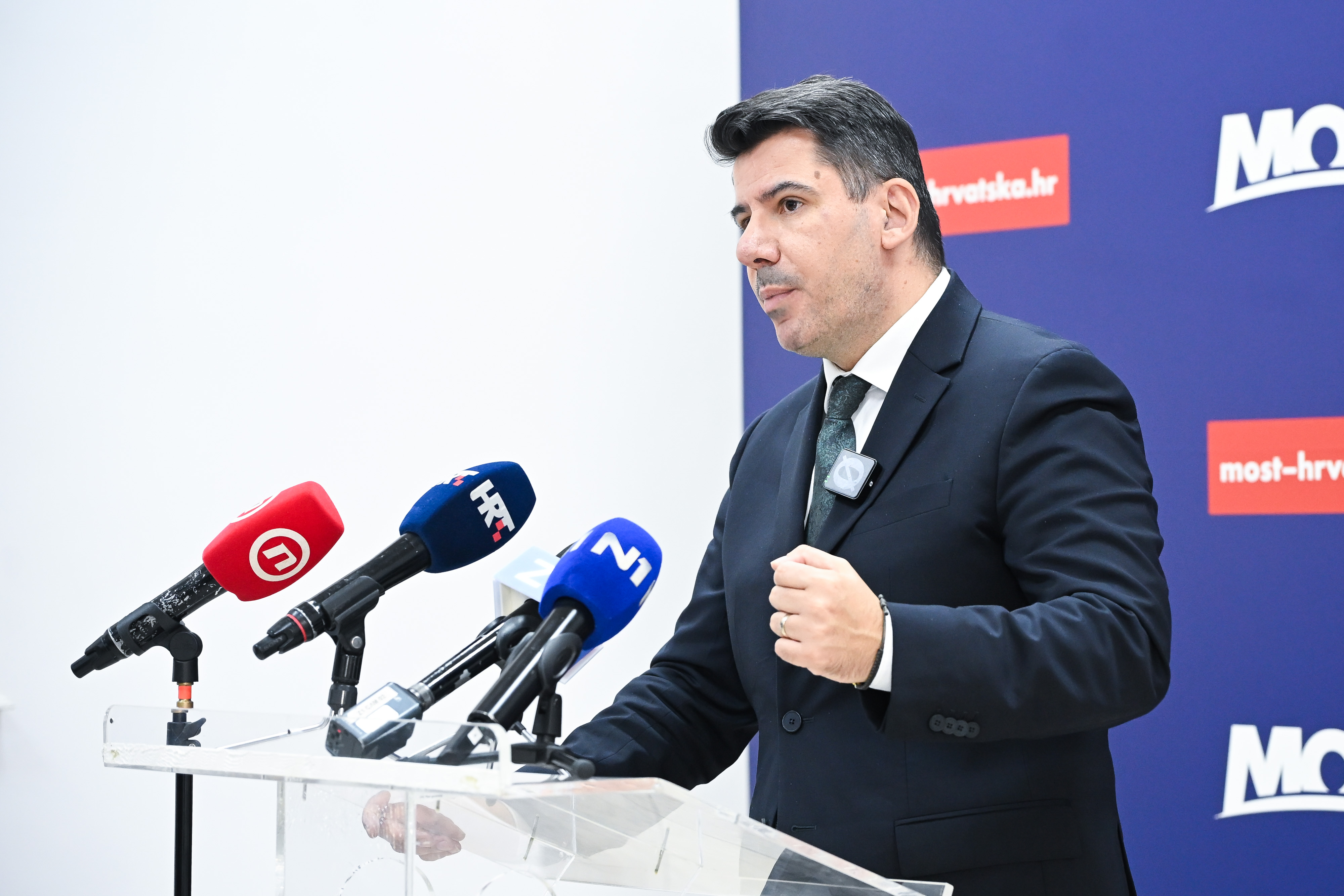 Nikola Grmoja odrzao konferenciju za medije na temu: "Ceuta kao upozorenje: Hoce li Hrvatska i EU konacno zastititi svoje granice?" Photo: Lucija Ocko/PIXSELL