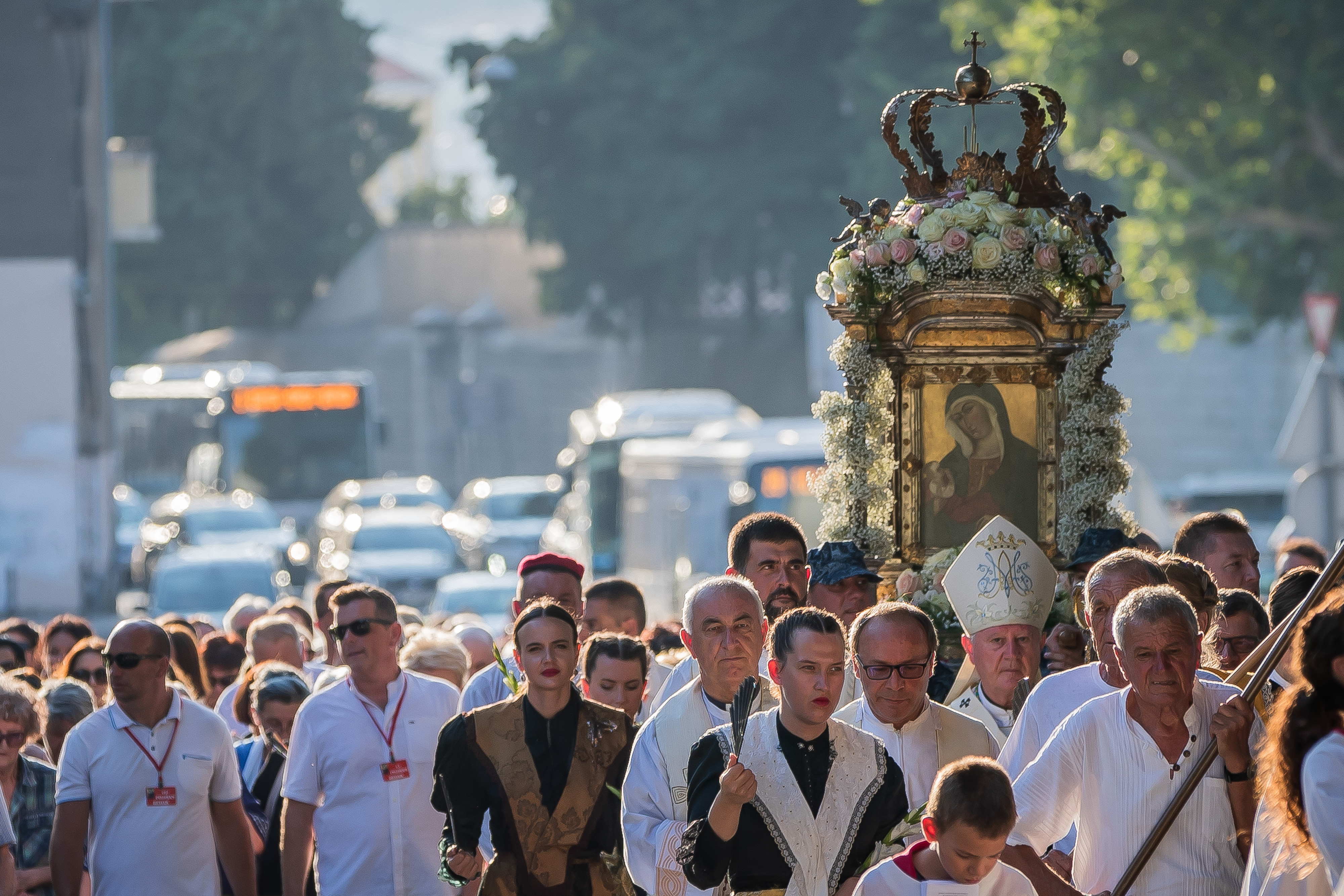 15.08.2025., Split   - Svetkovina Velike Gospe obiljezena je u Splitu procesijom zavjetne slike Gospe od Pojisana. Photo: Zvonimir Barisin/PIXSELL