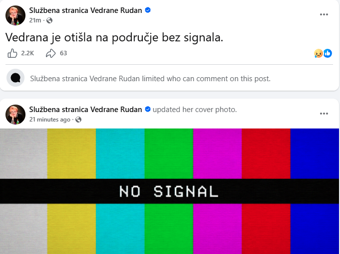 Screenshot Vedrana Rudan/Facebook
