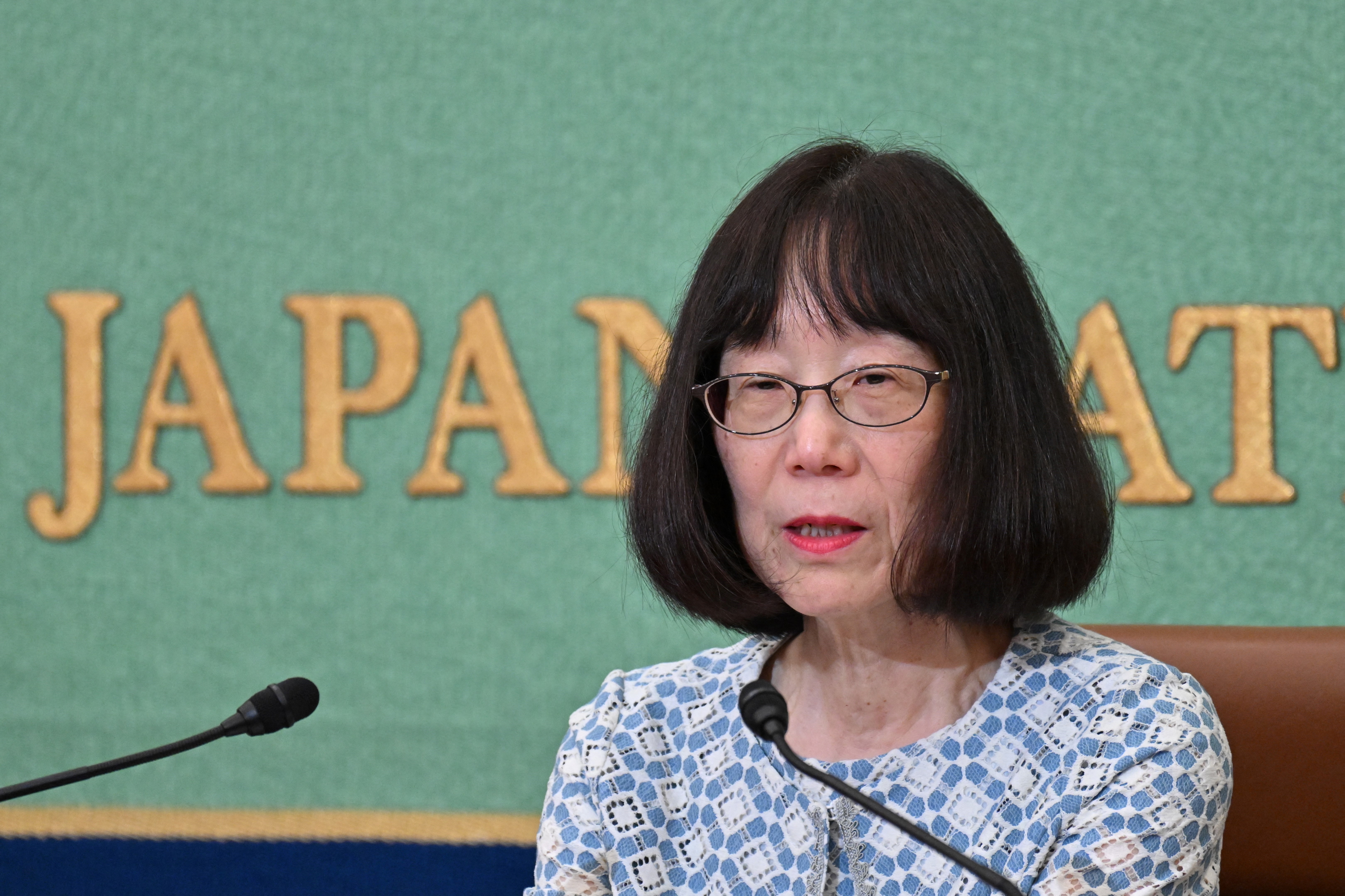 Japanese Judge Tomoko Akane. (Photo by Kazuhiro NOGI / AFP)
