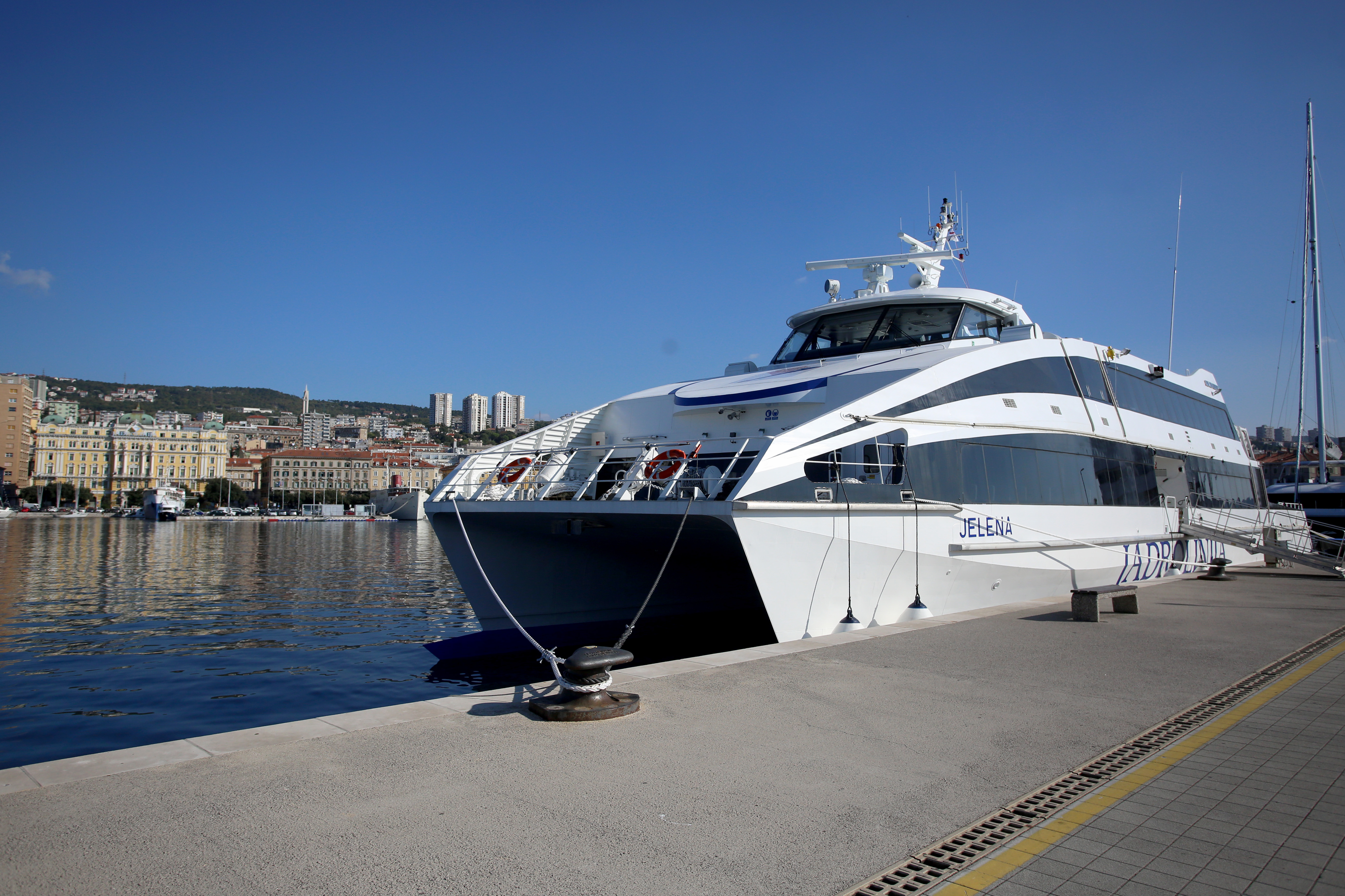 23.10.2018., Rijeka - Predstavljanje novog katamarana "Jelena" domaceg brodara Jadrolinija. rrPhoto: Nel Pavletic/PIXSELL