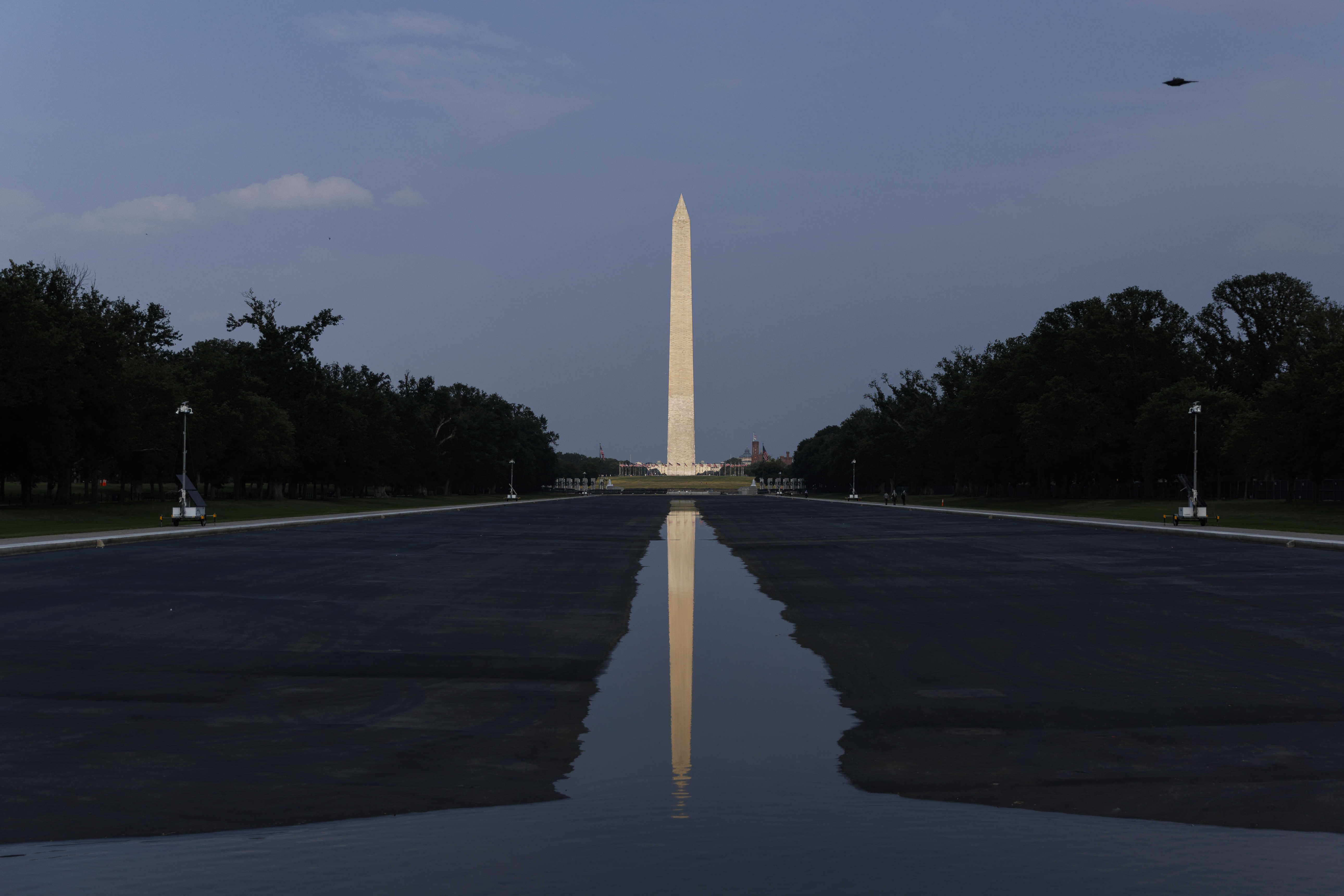 The Reflecting Pool near the Lincoln Memorial on the National Mall. Tom Brenner/Getty Images/AFP (Photo by Tom Brenner / GETTY IMAGES NORTH AMERICA / Getty Images via AFP)