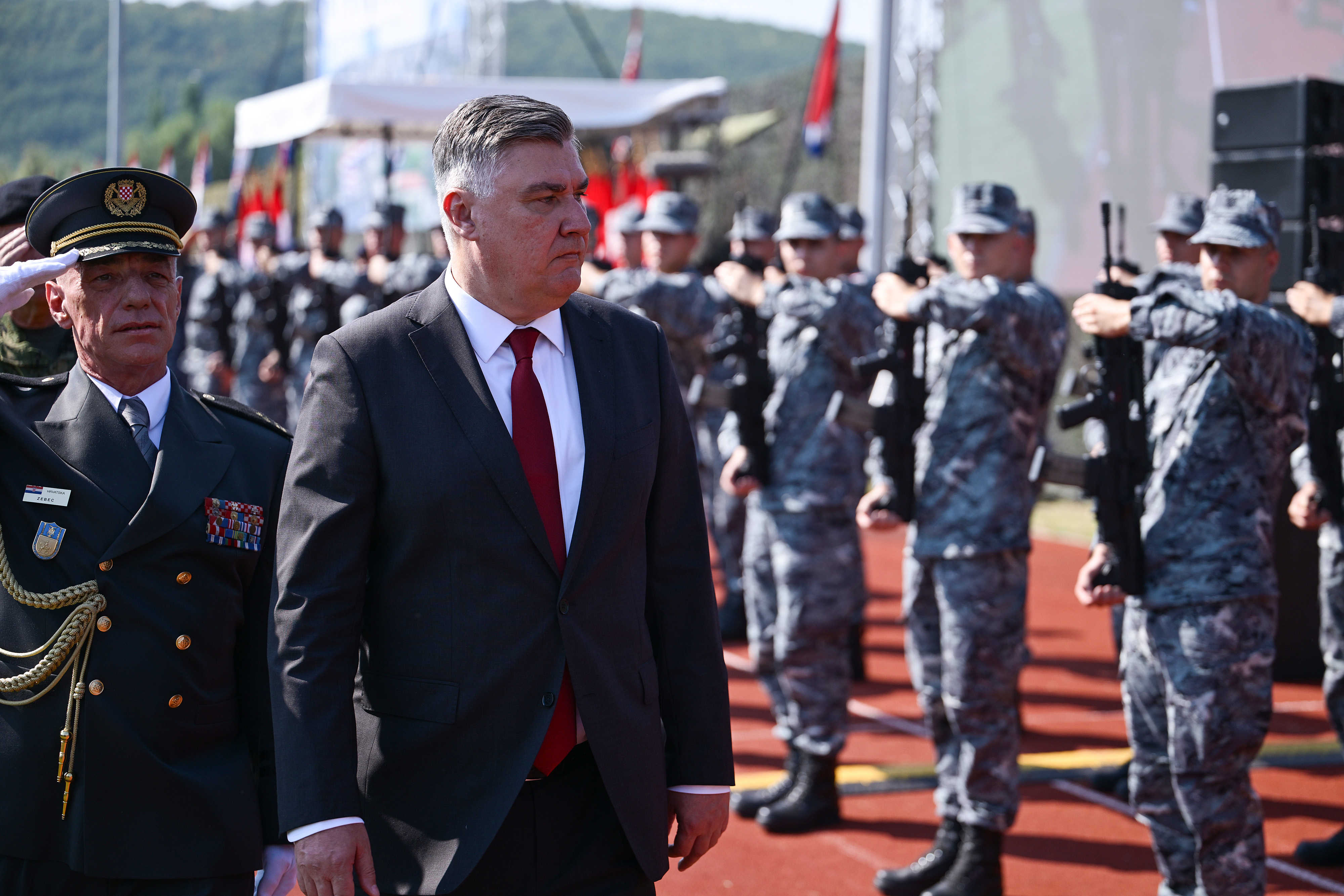 05.08.2026., Knin –  sredisnjem gradskom trgu. predsjednik Hrvatske Zoran Milanovic Photo: Igor Soban/PIXSELL