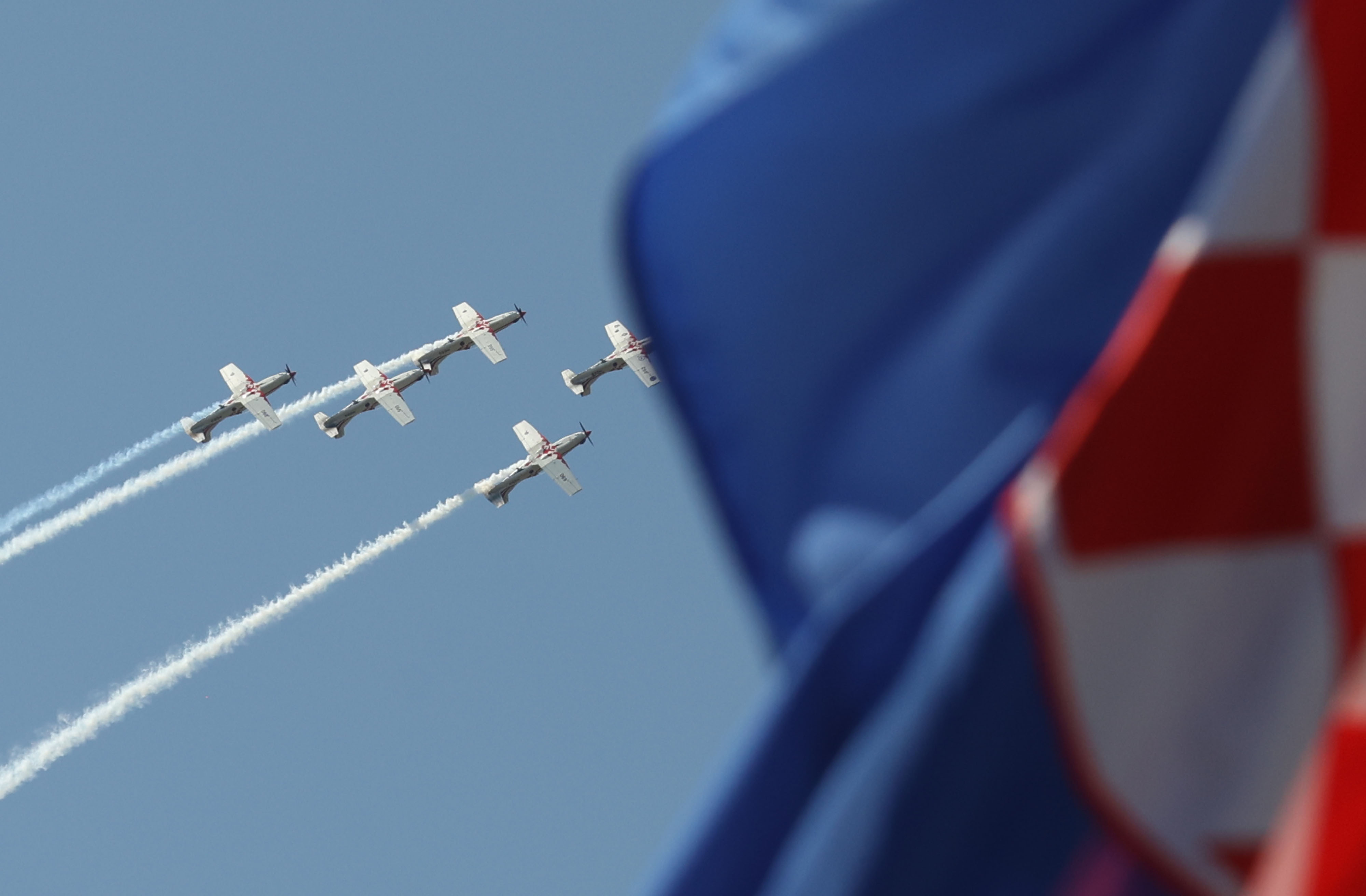 05.08.2026., Knin - Proslava obiljezavanja Dana pobjede i domovinske zahvalnosti, Dana hrvatskih branitelja i 31. obljetnice vojno redarstvene operacije Oluja. Preleti krila Oluje i desantni helikopteri Photo: Dusko Jaramaz/PIXSELL