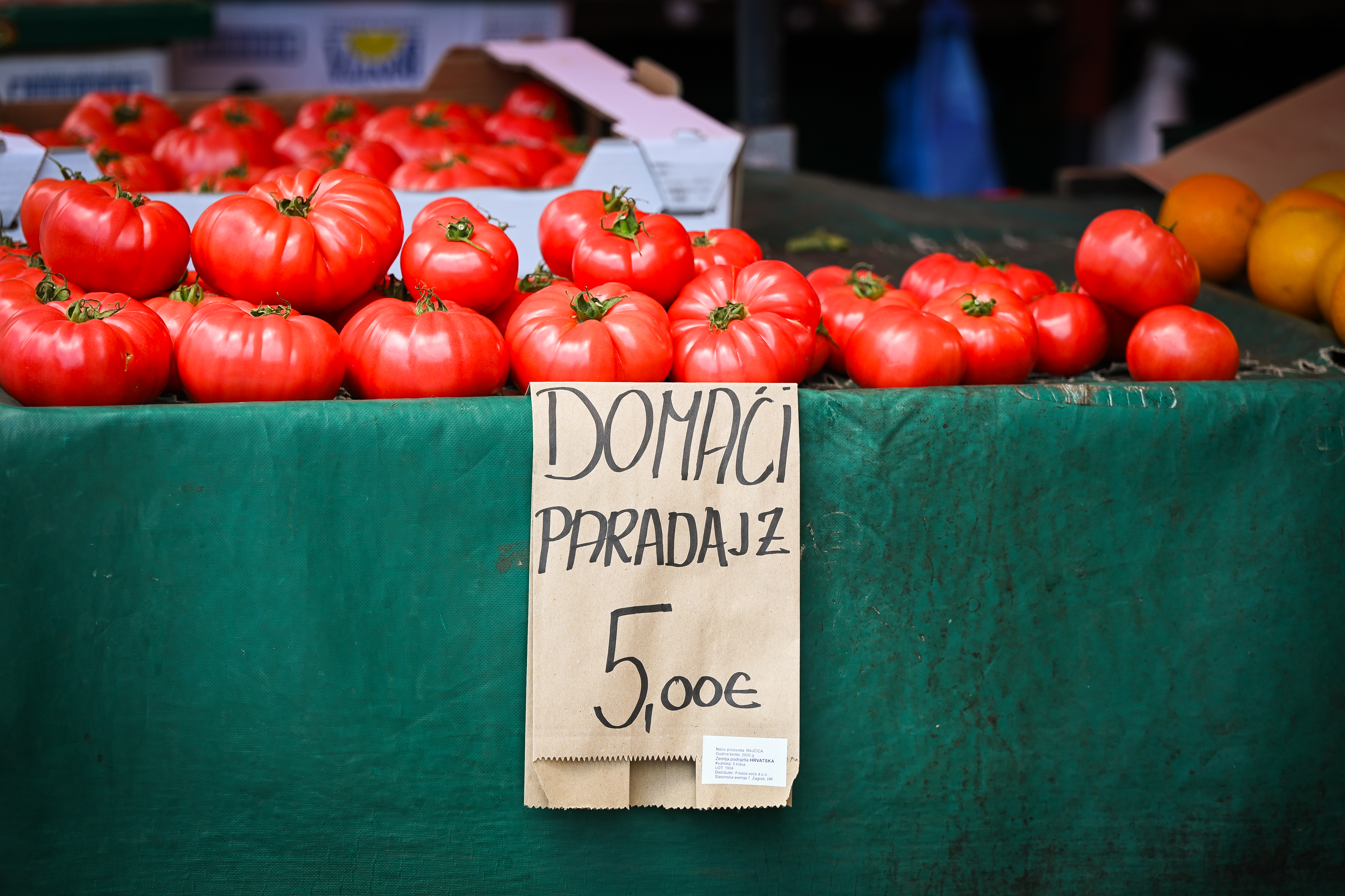 19.05.2026., Zagreb - na trznici Dolac  vecina ponude je domaceg podrijetla.  Photo: Lucija Ocko/PIXSELL