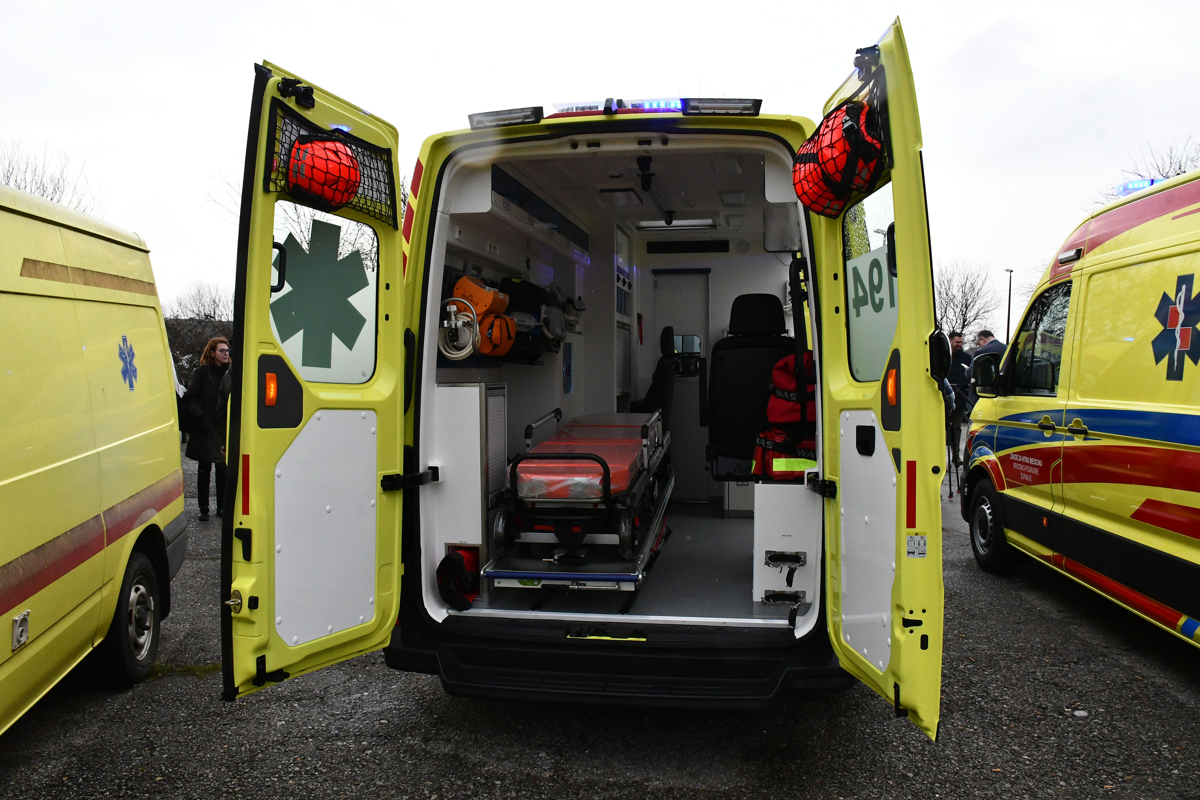 Primopredaja cetiri vozila hitne medicinske službe Zavodu za hitnu medicinu Brodsko-posavske zupanije. Photo: Ivica Galovic/PIXSELL