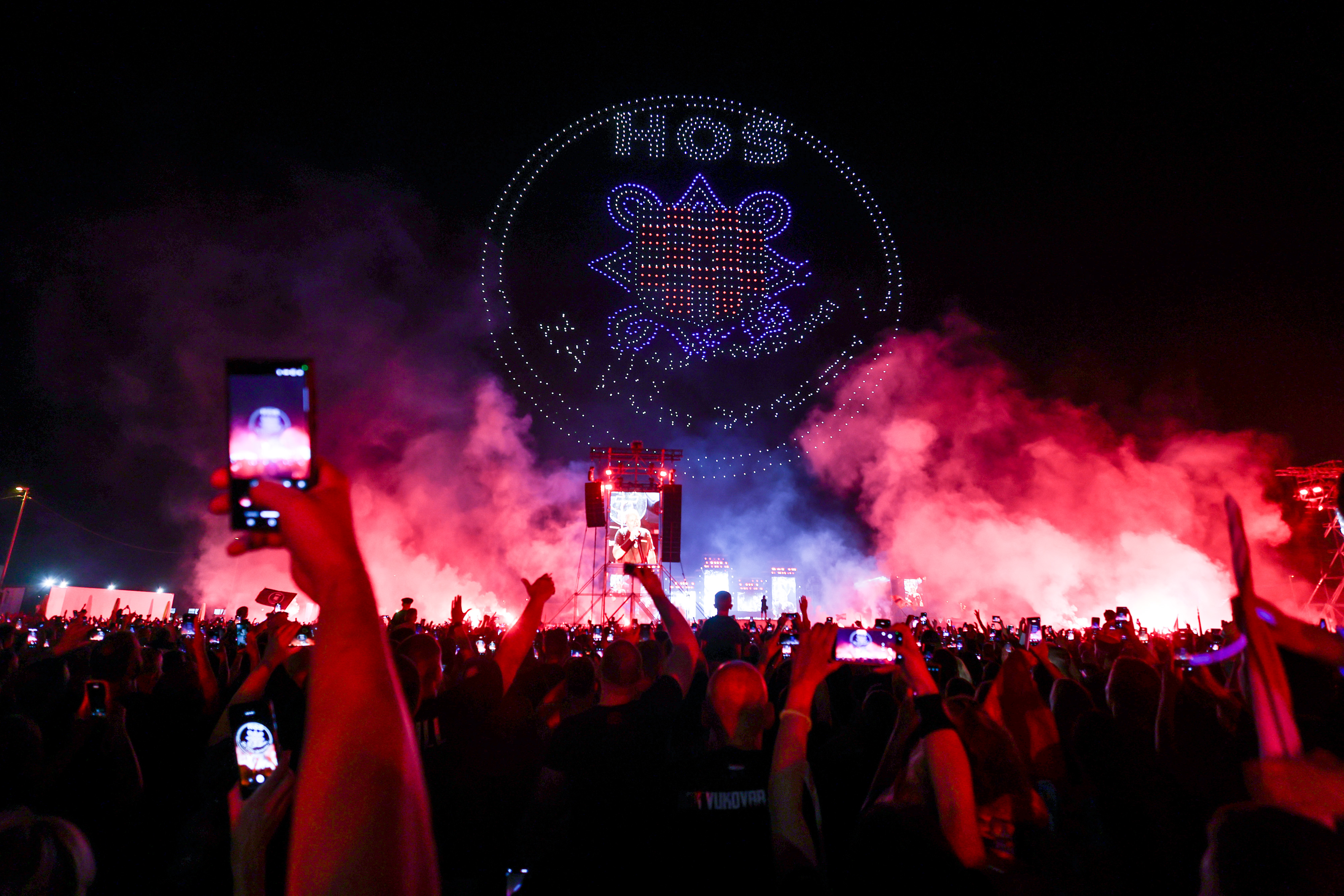 Marko Perkovic Thompson odrzao je humanitarni koncert u Gospodarskoj zoni pod nazivom "Vukovar - Zajedno za buducnost". Photo: David Jerkovic/PIXSELL