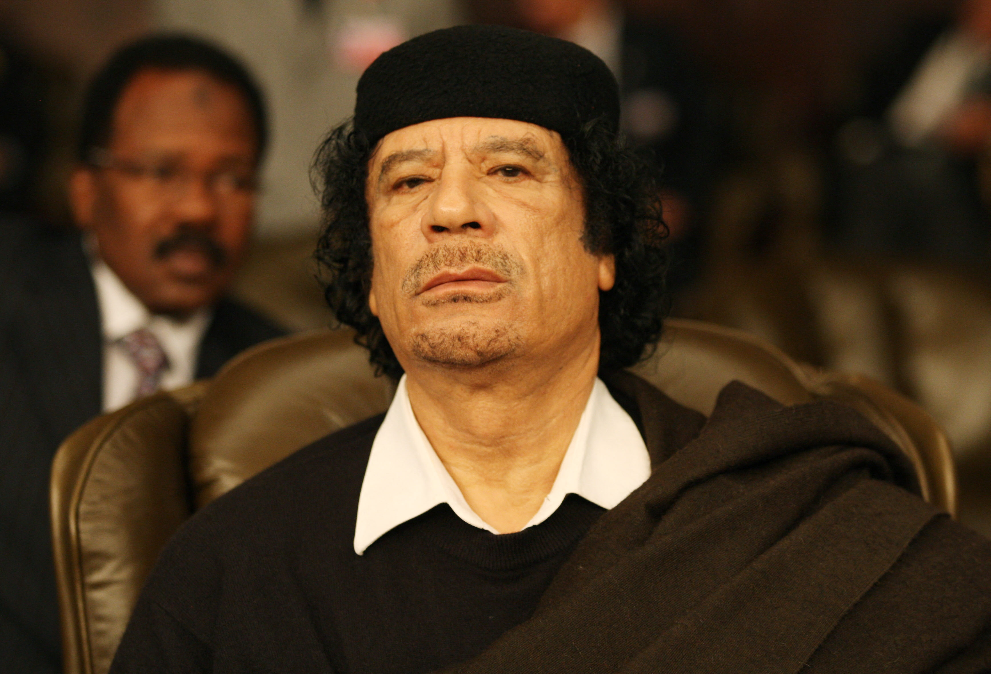 Libyan leader Moamer Kadhafi AFP PHOTO / HASSAN AMMAR (Photo by HASSAN AMMAR / AFP)